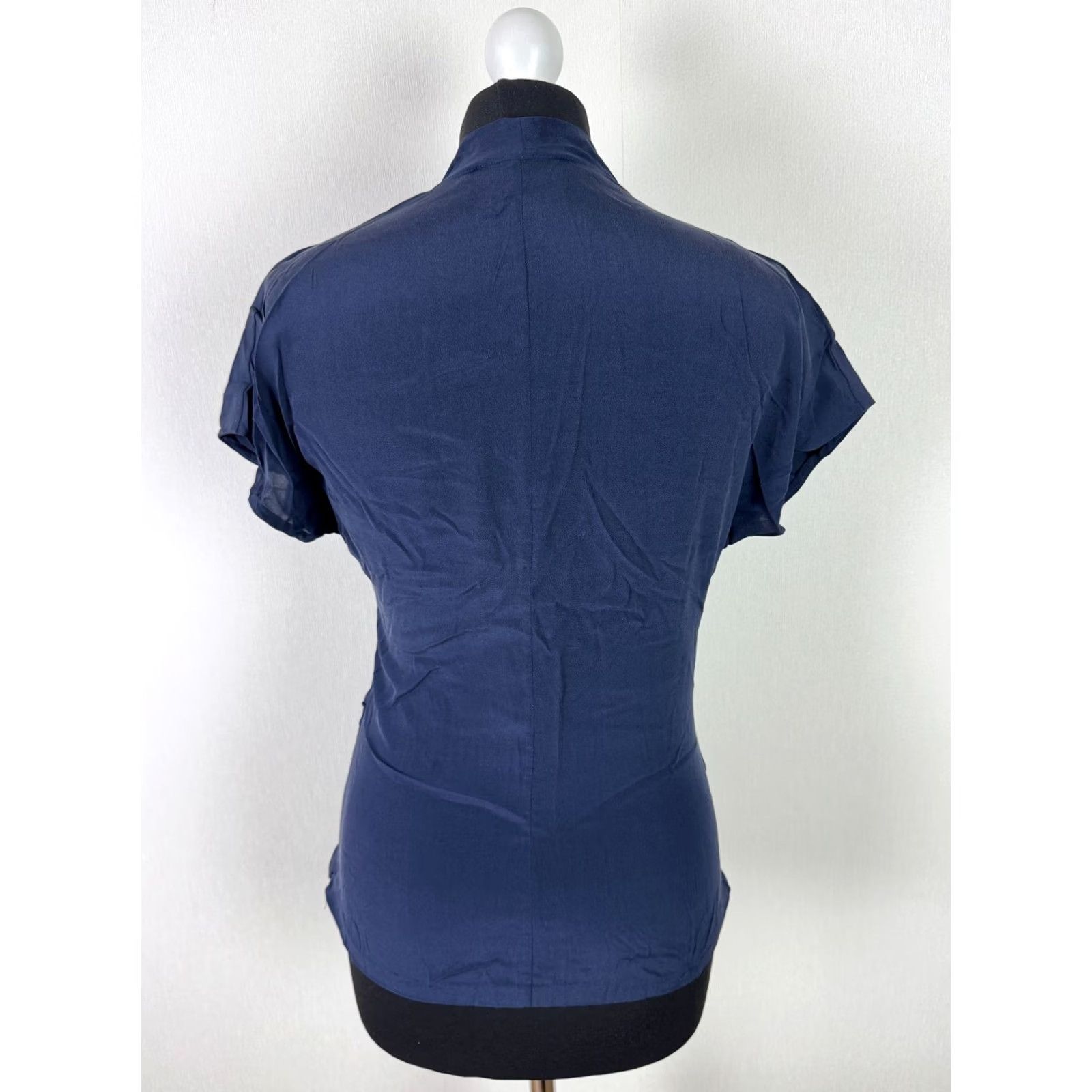 Etro Etro Milano Blouse Silk Wrap Blue V-Neck 42 Womens Shirt Top Size M / US 6-8 / IT 42-44 - 4 Thumbnail