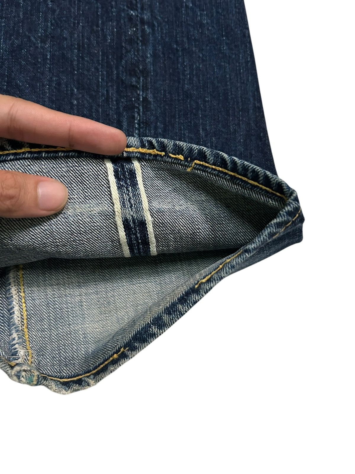 Japanese Brand × Kapital × Vintage R.J.B JAPAN SELVEDGE DISTRESSED DENIM ☠️🎌🎌 Size US 34 / EU 50 - 2 Thumbnail