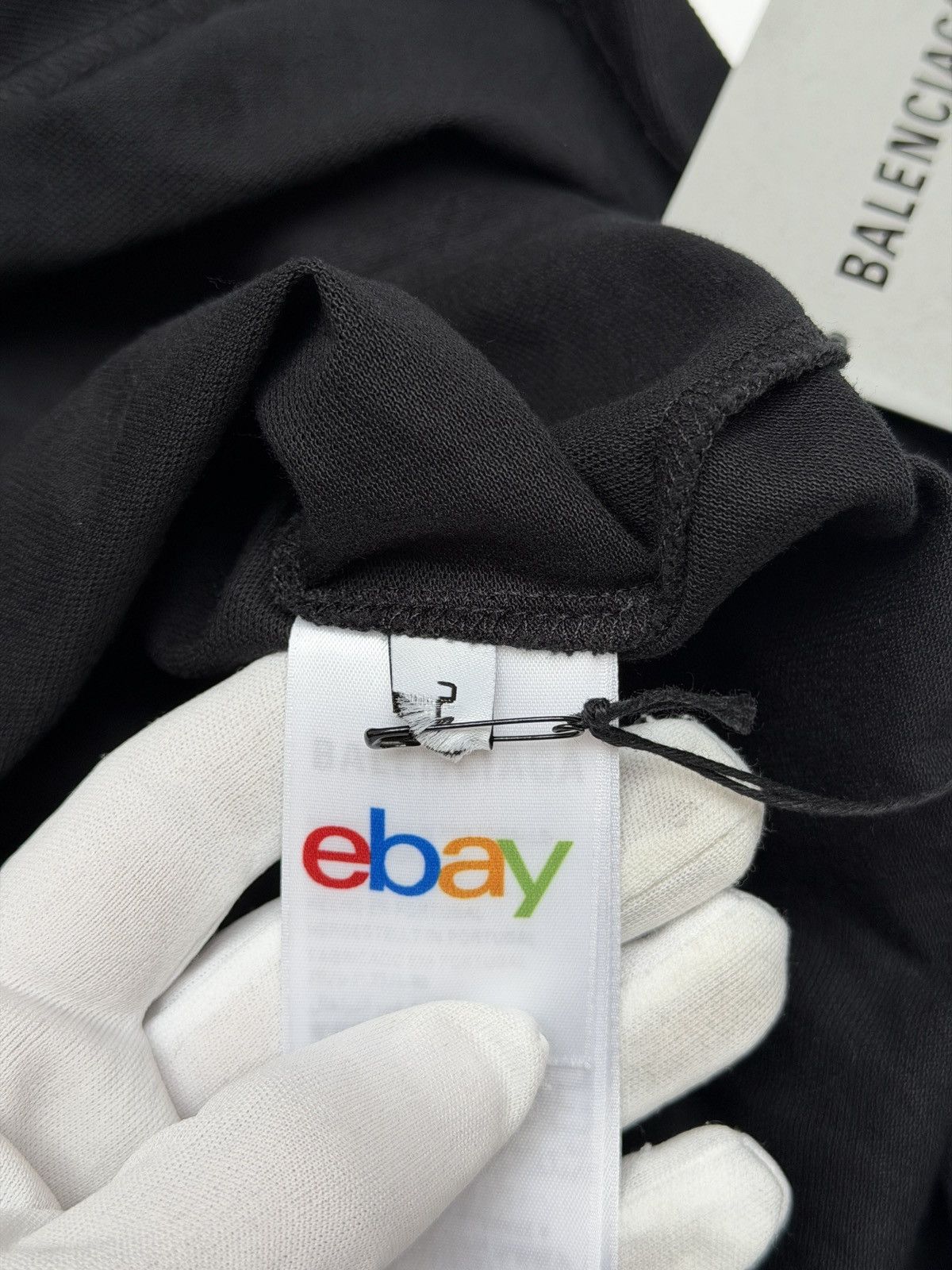 Balenciaga × eBay Balenciaga x Ebay Polo Tee Shirt Black Size US L / EU 52-54 / 3 - 9 Thumbnail
