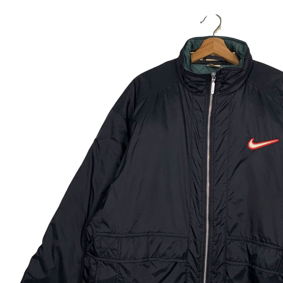 Nike Vintage Nike Swoosh Big Logo Quilted Jacket Size US M / EU 48-50 / 2 - 6 Thumbnail