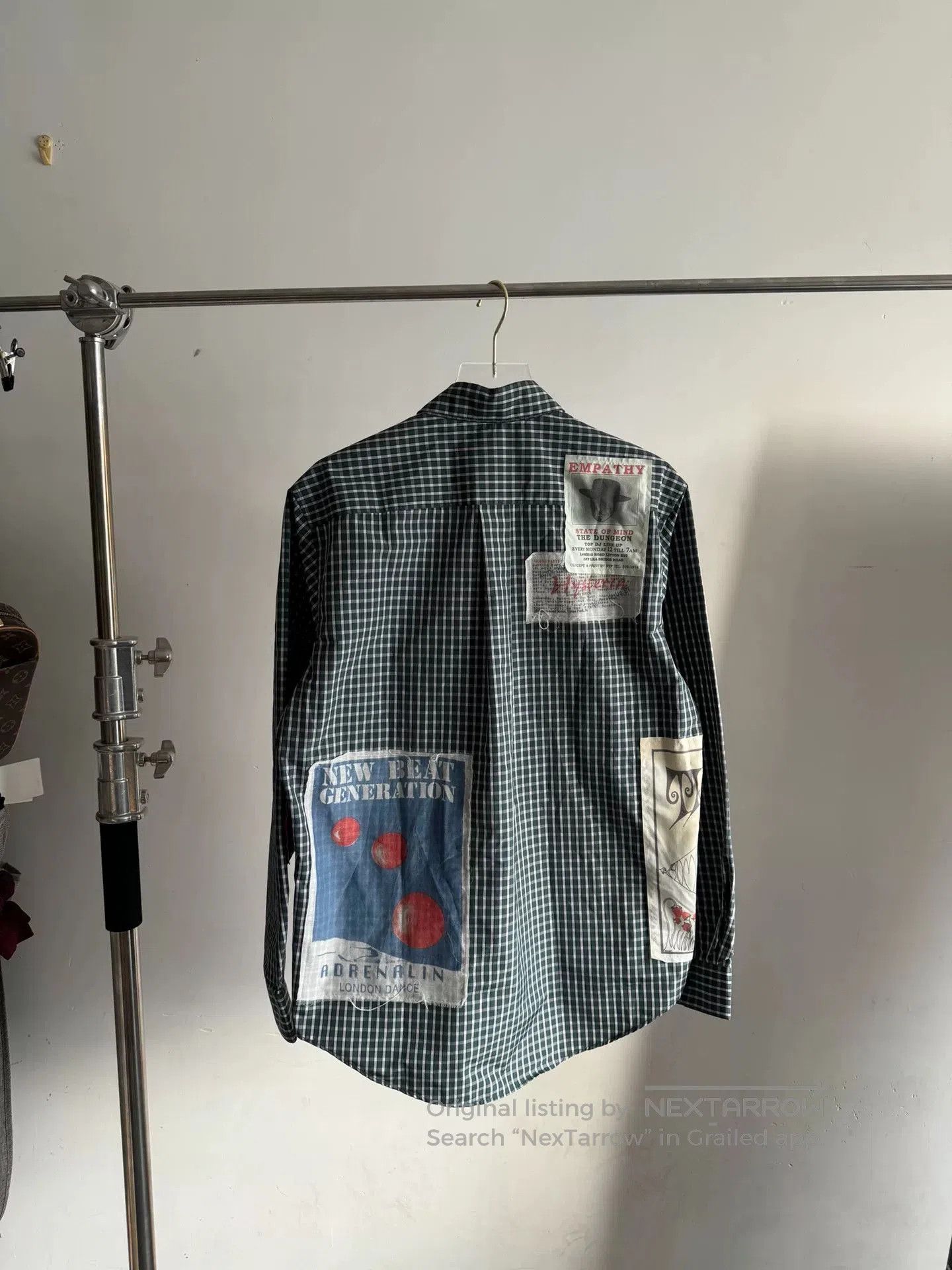 Martine Rose Martine Rose Green Plaid Patch Shirt. Size US L / EU 52-54 / 3 - 2 Thumbnail