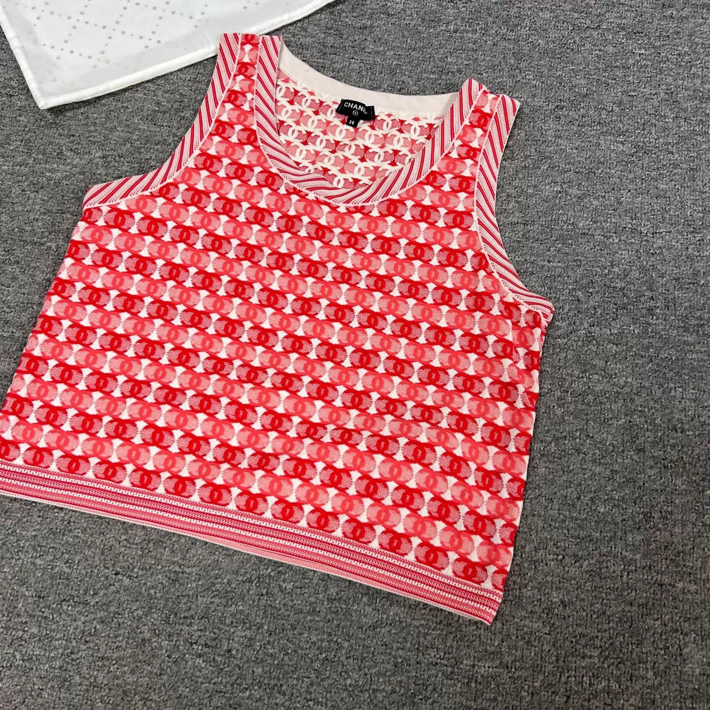 Chanel Chanel CC All Over Knit Tank Top 38 99 New Size S / US 4 / IT 40 - 3 Thumbnail