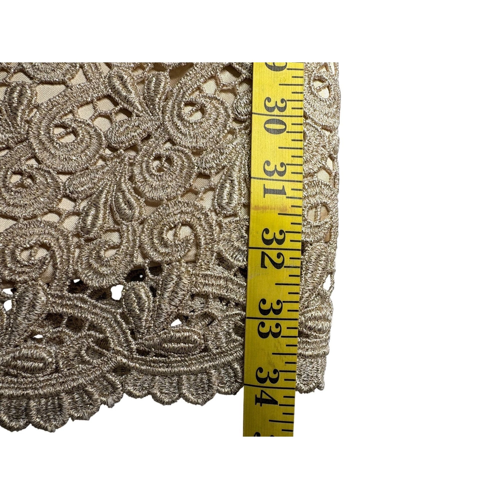 Jessica McClintock Jessica McClintock Women Beige Lace Dress 8 Old Money, Cockt Size M / US 6-8 / IT 42-44 - 8 Thumbnail