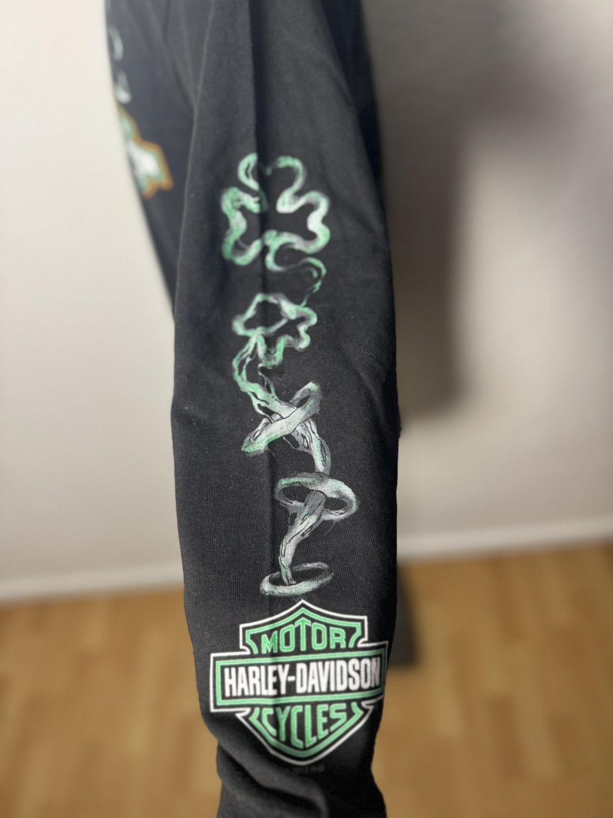Harley Davidson Vintage Harley-Davidson Longsleeve 2015 Green Print Size US M / EU 48-50 / 2 - 5 Thumbnail