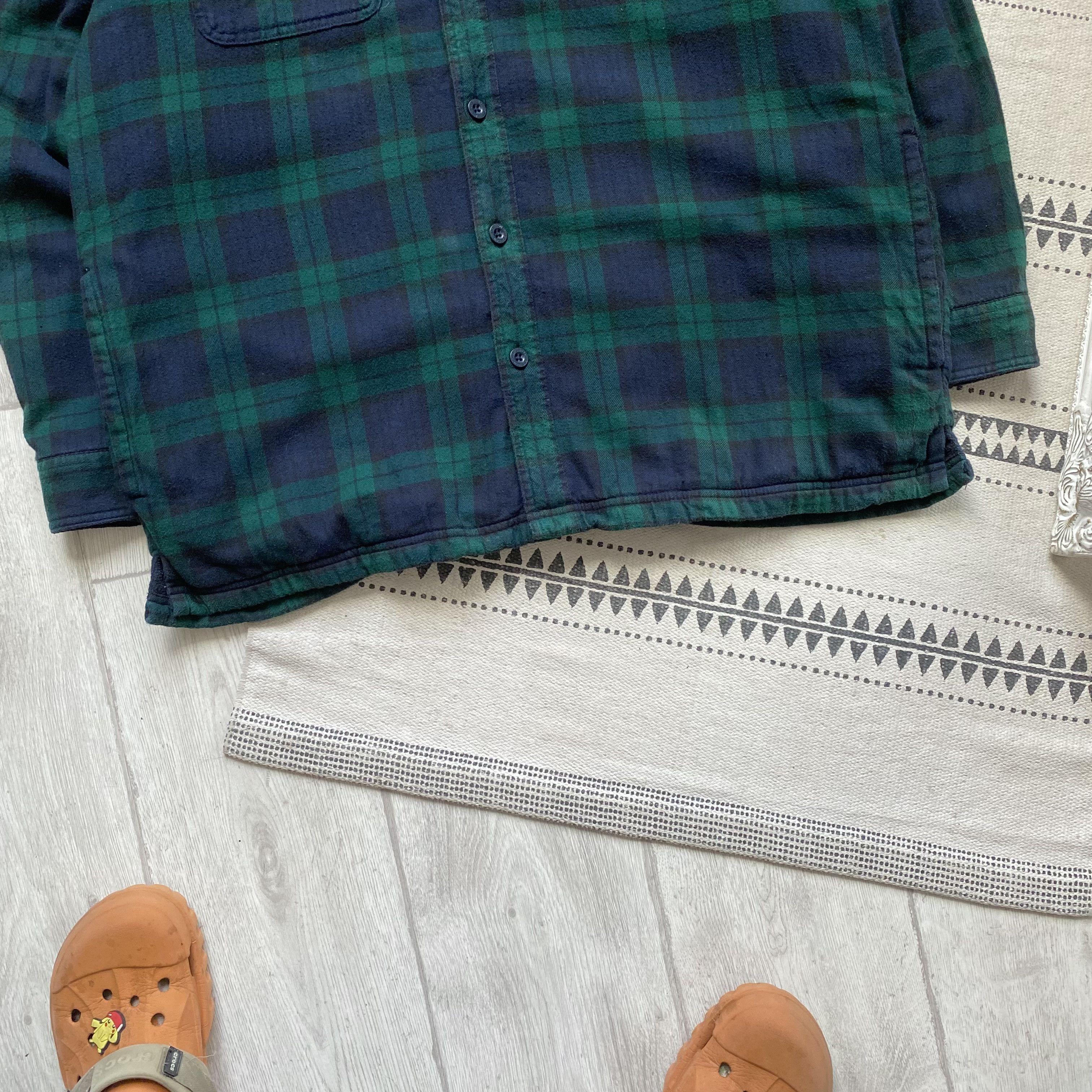 L.L. Bean 🪓 Vintage 90s LL Bean flannel jacket Overshirt Button Up Size US L / EU 52-54 / 3 - 3 Thumbnail