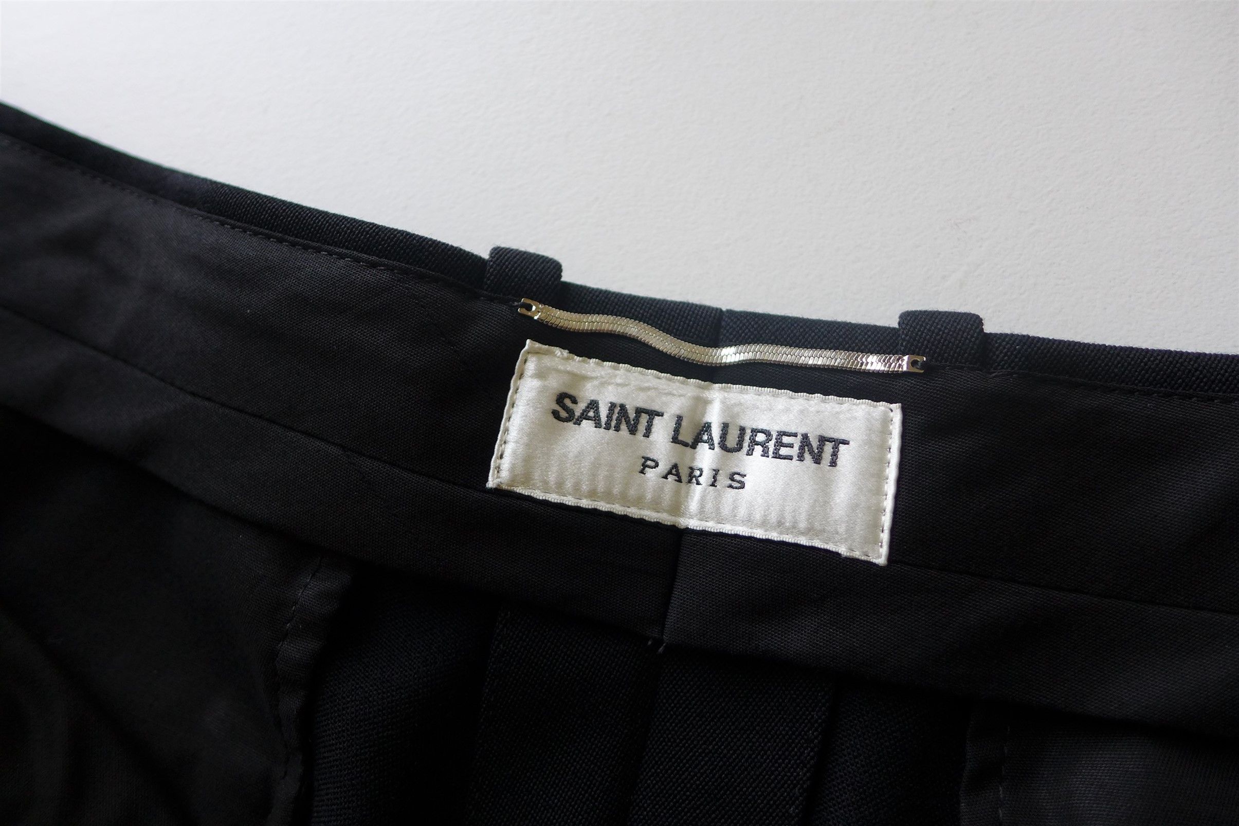 Saint Laurent Paris Saint Laurent Relaxed Fit Tuxedo Trousers - Black Wool Size US 32 / EU 48 - 12 Thumbnail