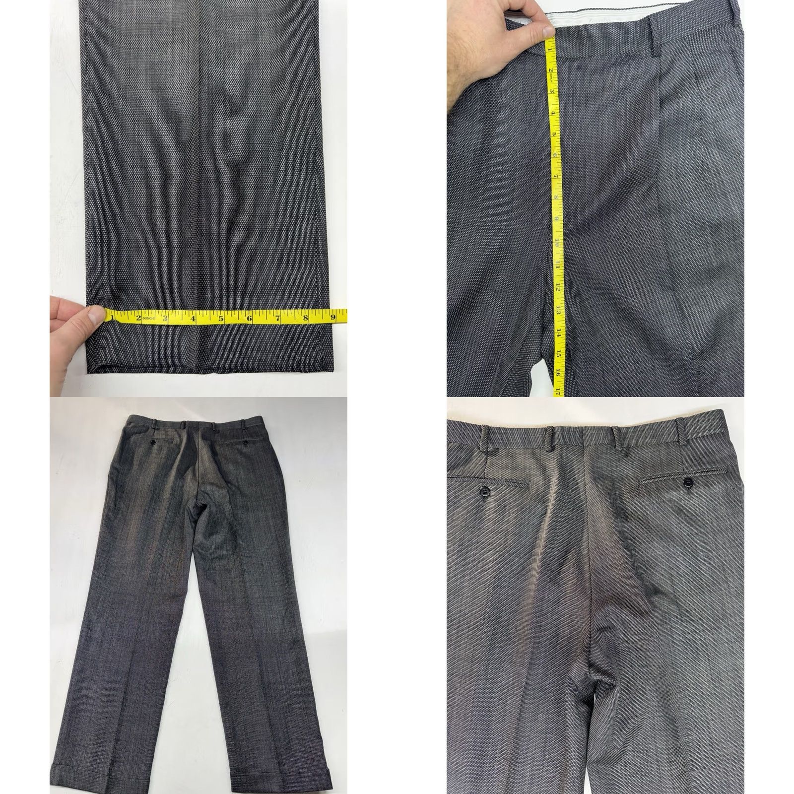 Zanella Zanella Bennett Dress Pants Mens 38x33 Gray Wool Pleated Cuffed Italy Formal Size US 38 / EU 54 - 8 Thumbnail