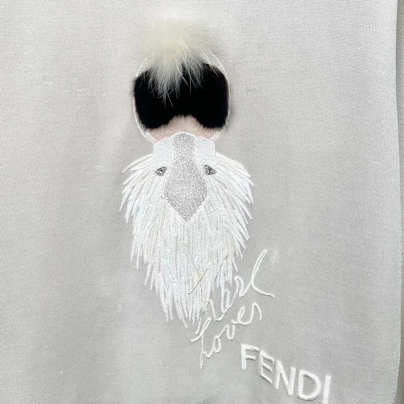 Fendi Fendi Logo Embroidered Long Sleeve Sweatshirt Size US M / EU 48-50 / 2 - 4 Thumbnail
