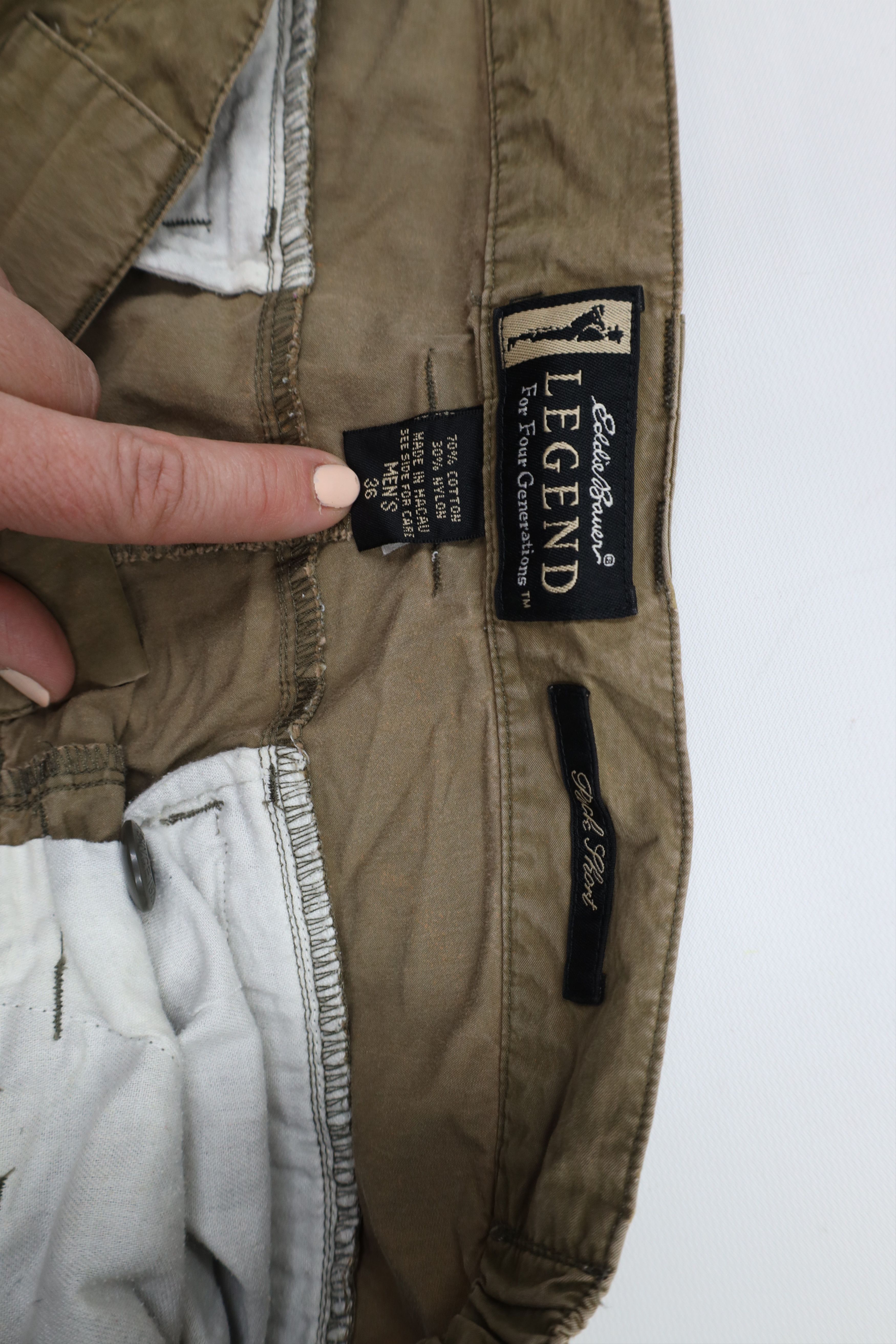 Eddie Bauer × Vintage Vintage 90s Y2K Eddie Bauer Packable Hiking Cargo Shorts Size US 36 / EU 52 - 8 Thumbnail
