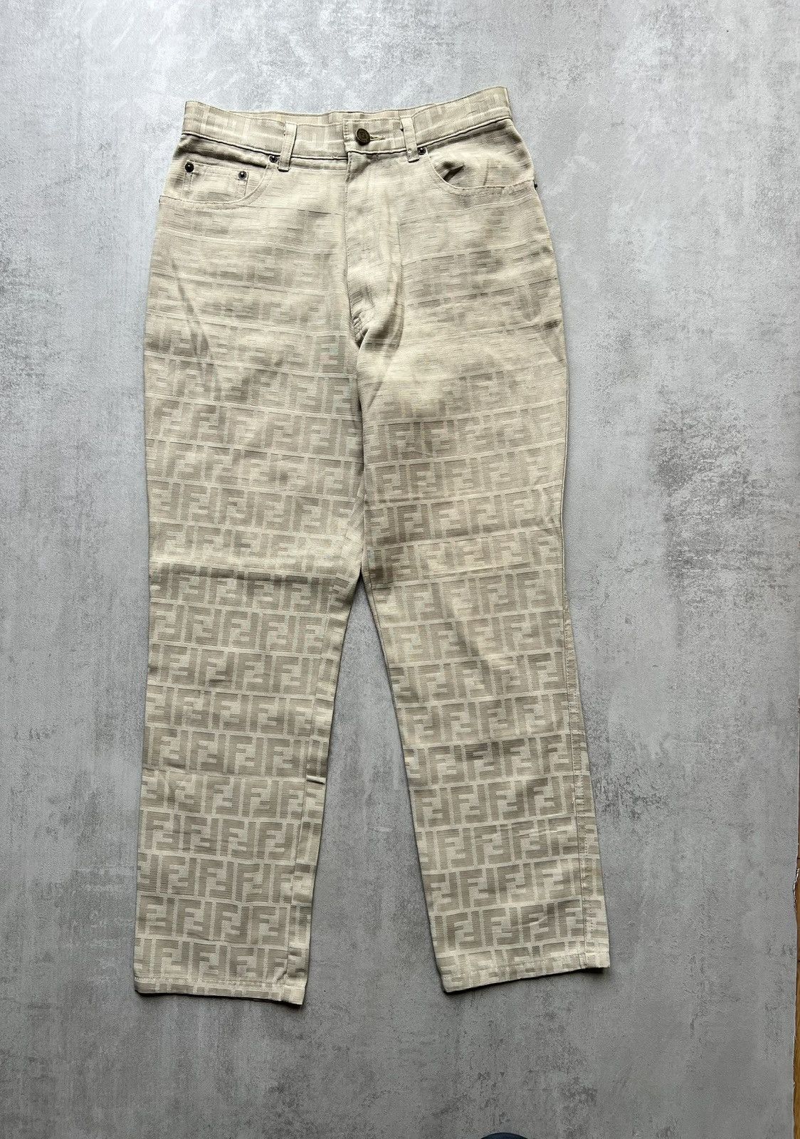 Fendi Fendi Zucca Pattern Jeans Size 25" / US 0 / IT 36 - 1 Thumbnail