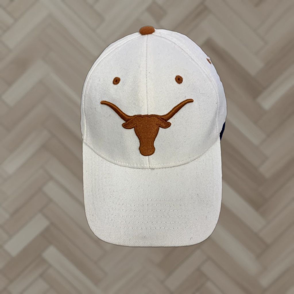 Top Of The World VINTAGE University of Texas Longhorns Baseball Cap /Unisex Adults Adjustable Beige Cotton Logo 90s College Fan Size ONE SIZE - 1 Thumbnail