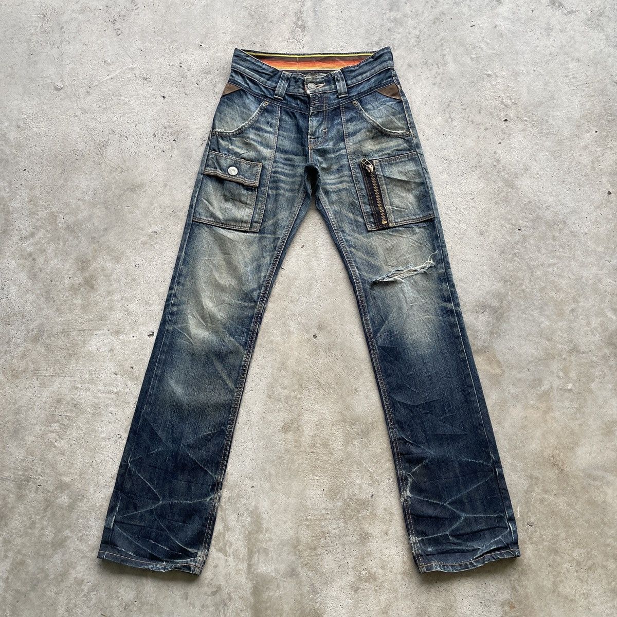 Edwin Vintage Edwin Distressed Mud Wash Jeans Faded Denim Pants Size US 28 / EU 44 - 1 Thumbnail