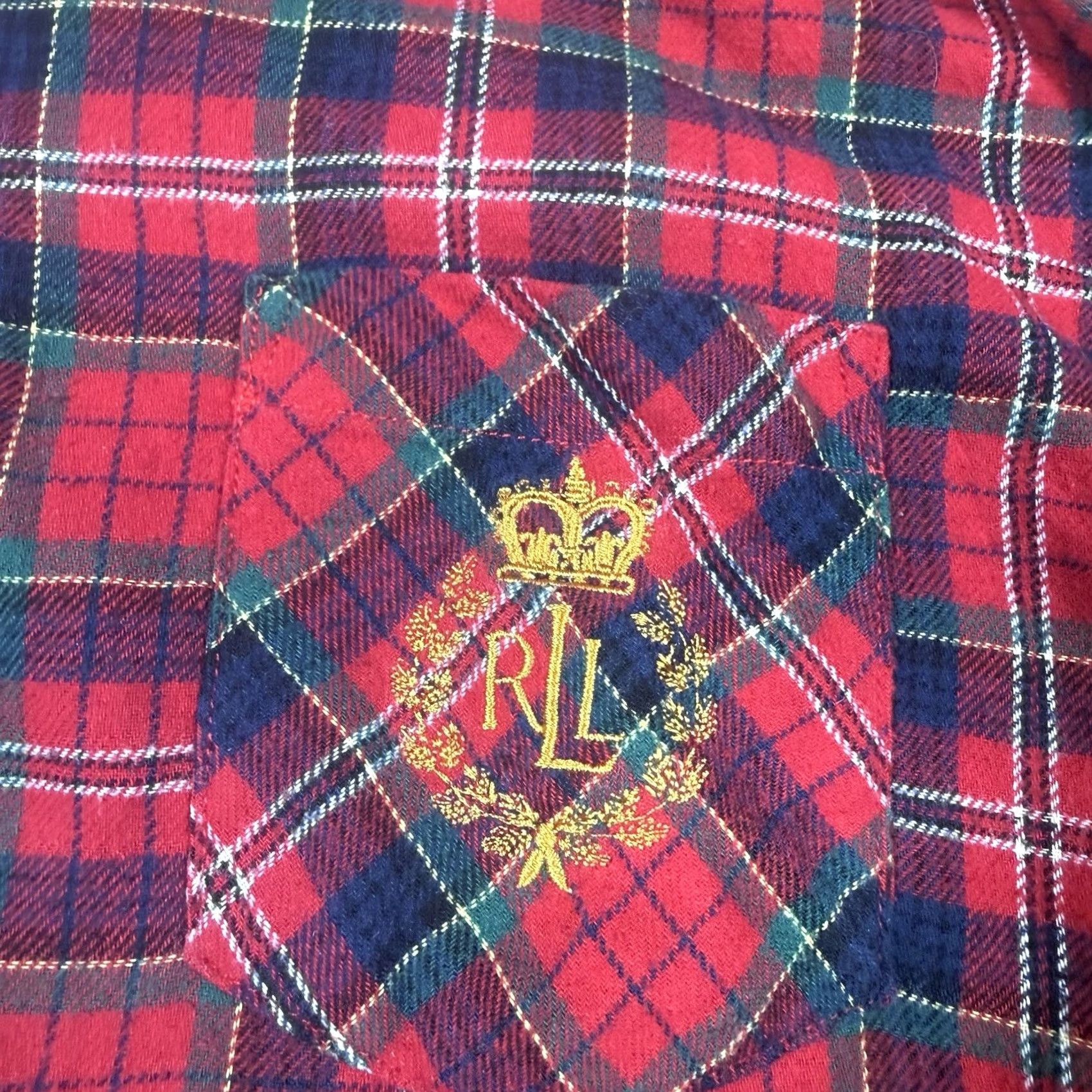 Ralph Lauren Lauren Ralph Lauren Shirt Plaid Button-Up Flannel Long Sleeve XL Mens Multicolor Size US XL / EU 56 / 4 - 4 Thumbnail