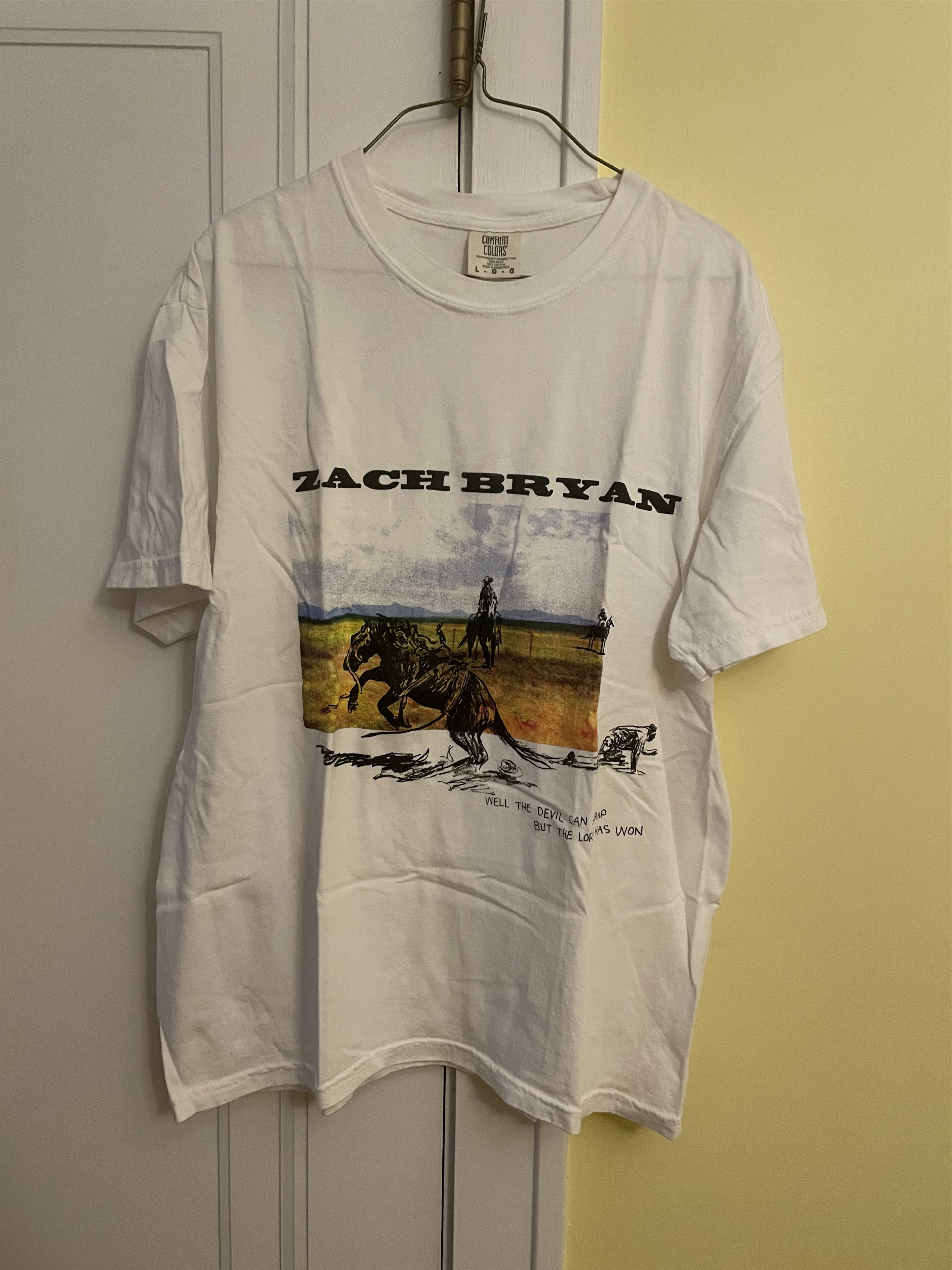 Other Zach Bryan Well The Devil Can Scrap But The Lord Has Won Tee Size US L / EU 52-54 / 3 - 1 Thumbnail
