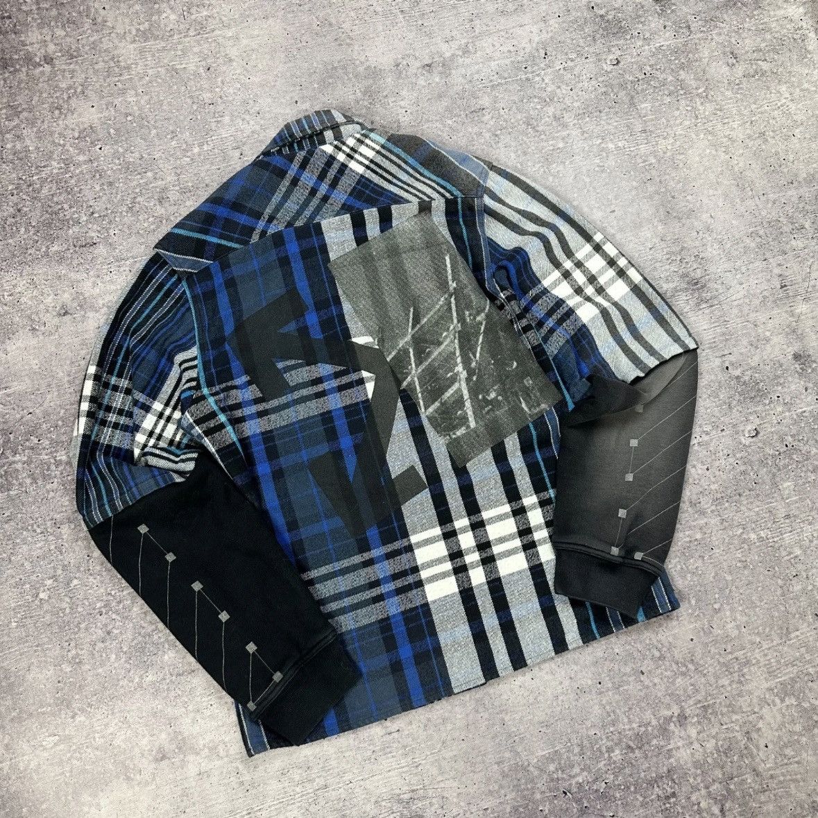 Off-White Off-White Flannel Shirt Patchwork Diagonal Arrows Graphic Size US S / EU 44-46 / 1 - 1 Thumbnail
