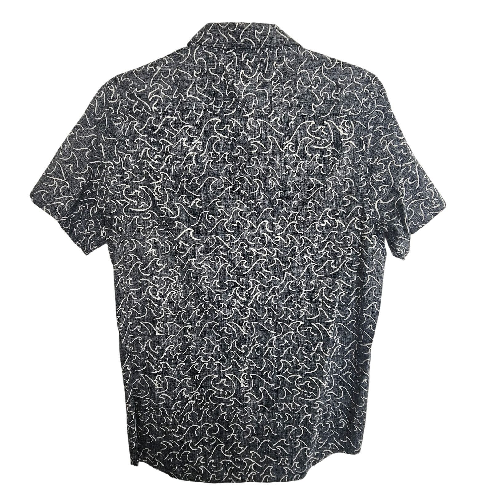 RVCA RVCA Boys Shirt Gray White Wave Print Boy's Fit XL Size US XL / EU 56 / 4 - 8 Thumbnail