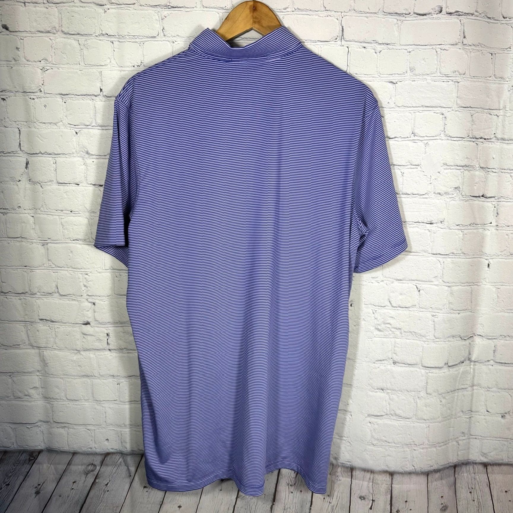 Vintage Greyson Polo Shirt Short Sleeve Purple White Striped Golf Size L Mens Size US L / EU 52-54 / 3 - 7 Thumbnail