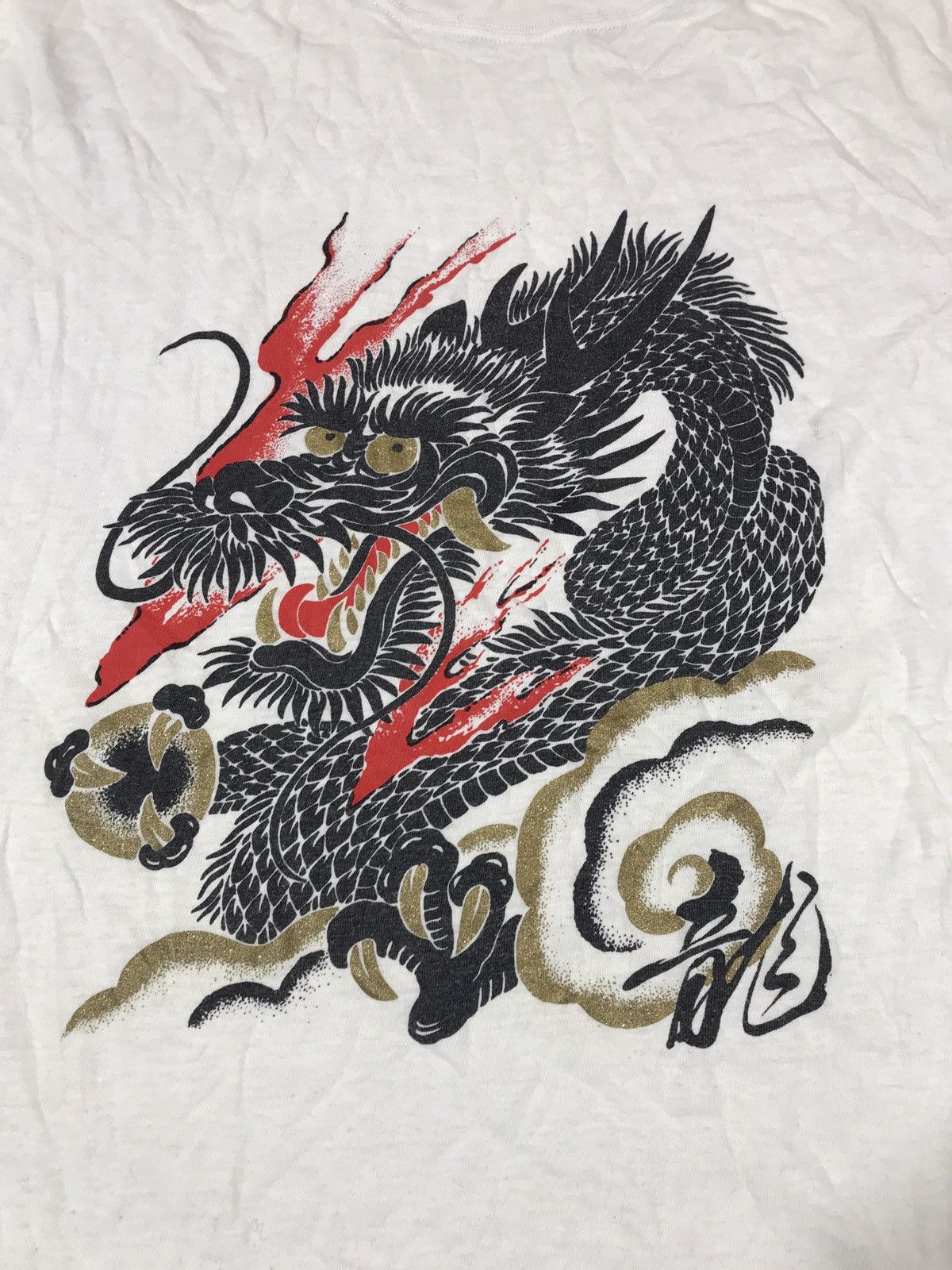 Japanese Brand × Vintage Vintage 90s Dragon Japanese T Shirt Size M L Size US M / EU 48-50 / 2 - 2 Thumbnail