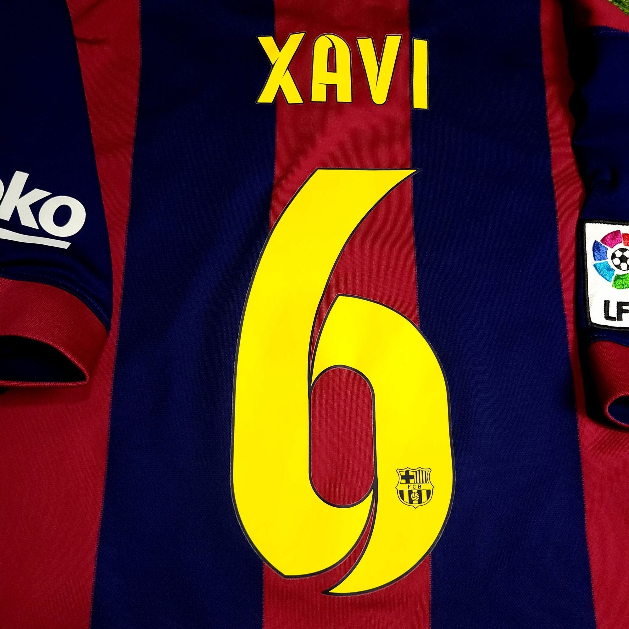 Nike Xavi Barcelona 2014 2015 TREBLE Soccer Jersey XL Size US XL / EU 56 / 4 - 4 Thumbnail