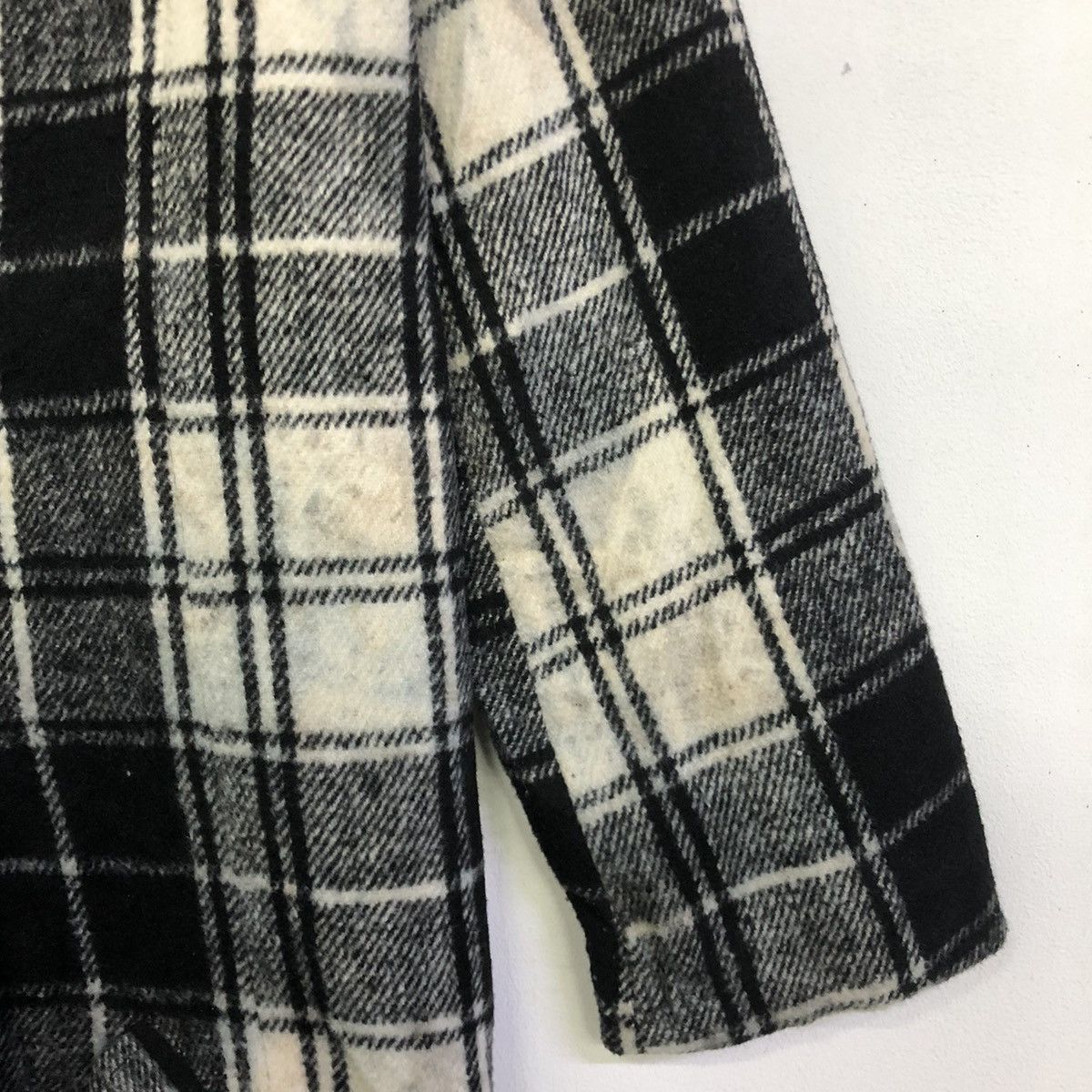 Japanese Brand LOVETOXIC Black Tartan Long Trench Coat Jacket Size US M / EU 48-50 / 2 - 9 Thumbnail
