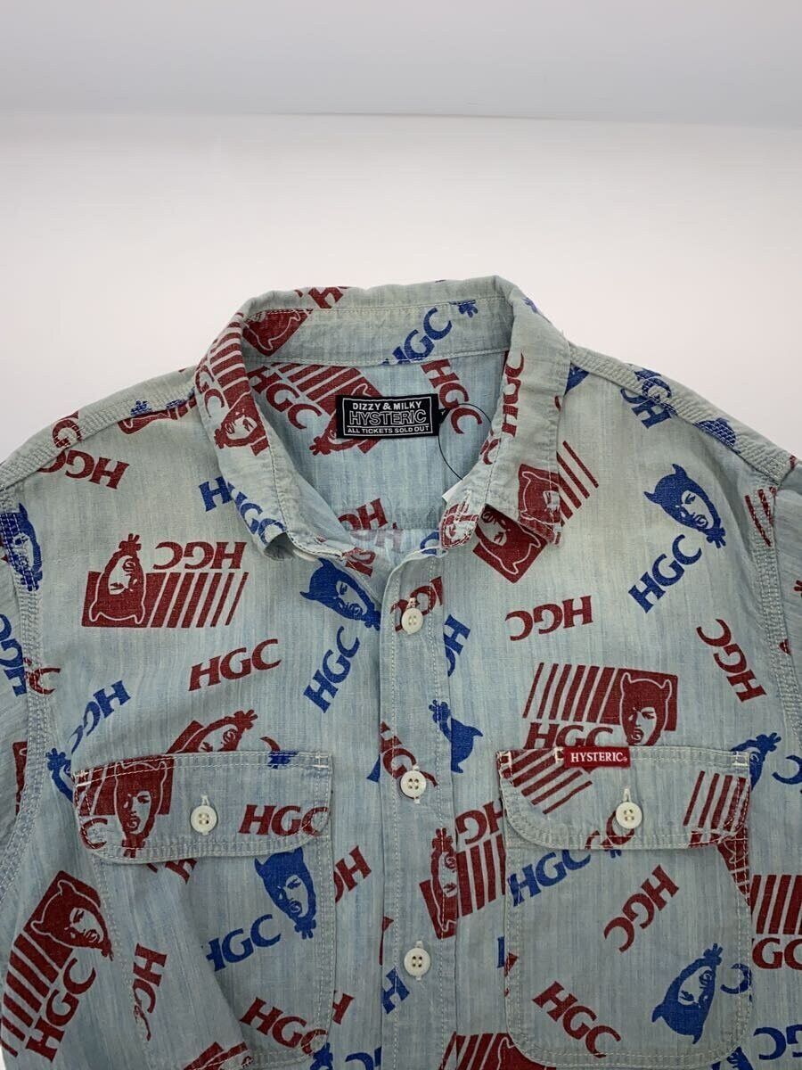 Hysteric Glamour Hysteric Glm Monogram Hgc Pttn Ctn Chambray Work Shirt Blue Size US M / EU 48-50 / 2 - 6 Thumbnail