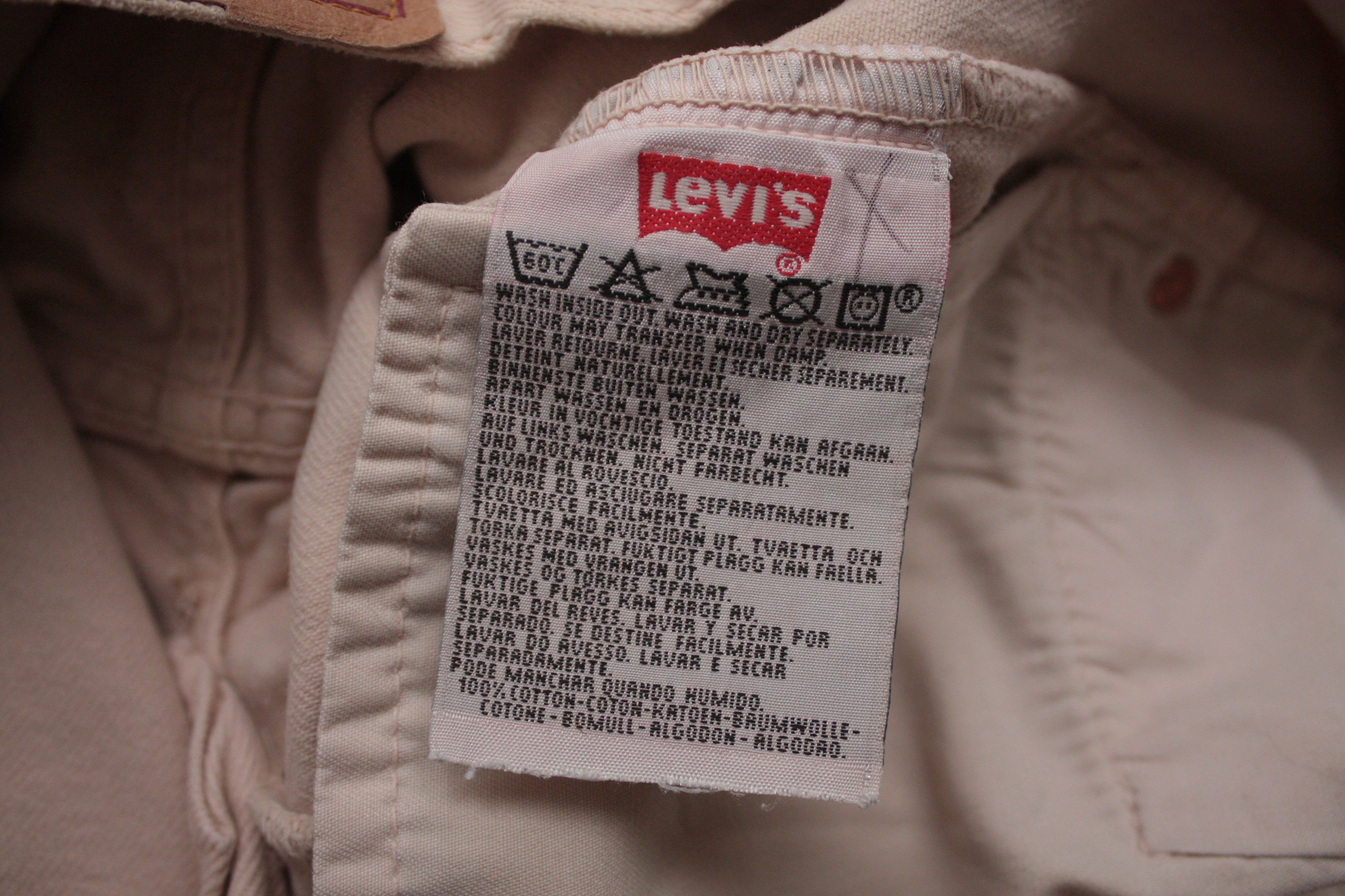 Levi\'s 501 Vintage Beige Denim Jeans W27L32 Made In UK