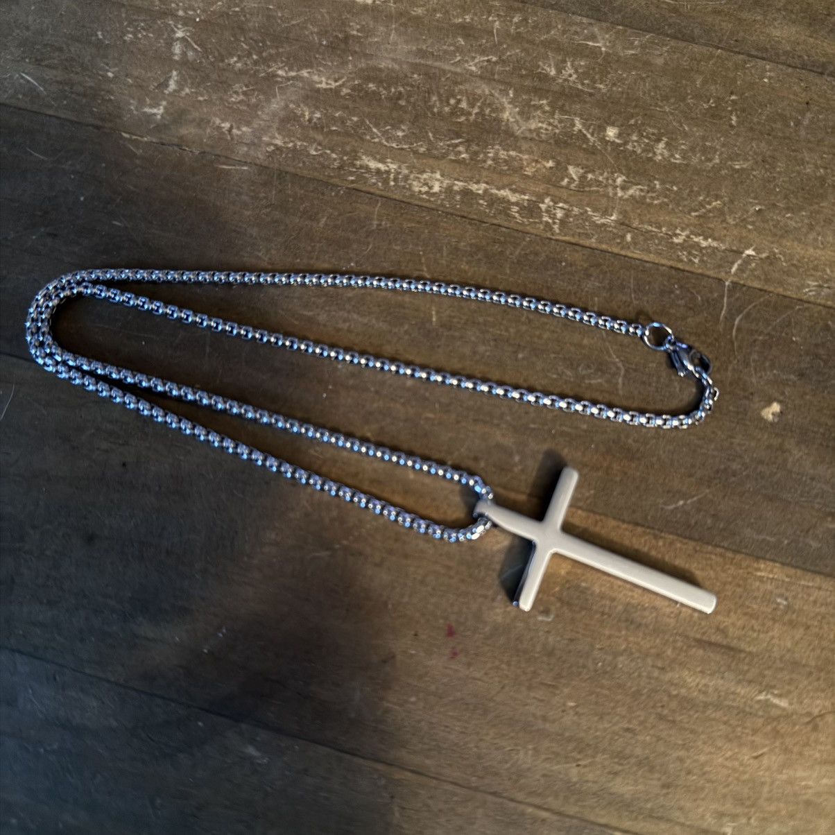 Other Men’s silver tone cross pendant necklace Size ONE SIZE - 2 Thumbnail