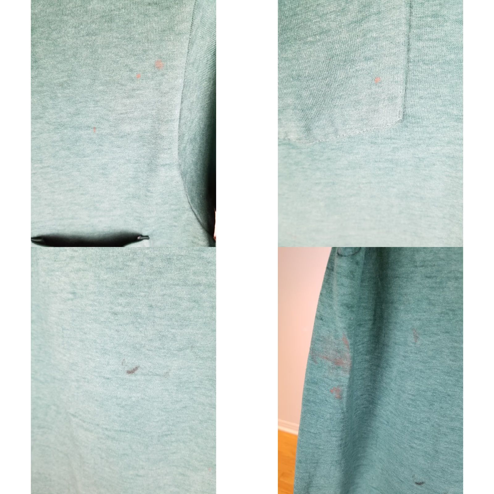 Vintage VINTAGE STANFIELD GREEN ONE POCKET T-SHIRT SZ LARGE SHIRT Men XS? Size US L / EU 52-54 / 3 - 8 Thumbnail