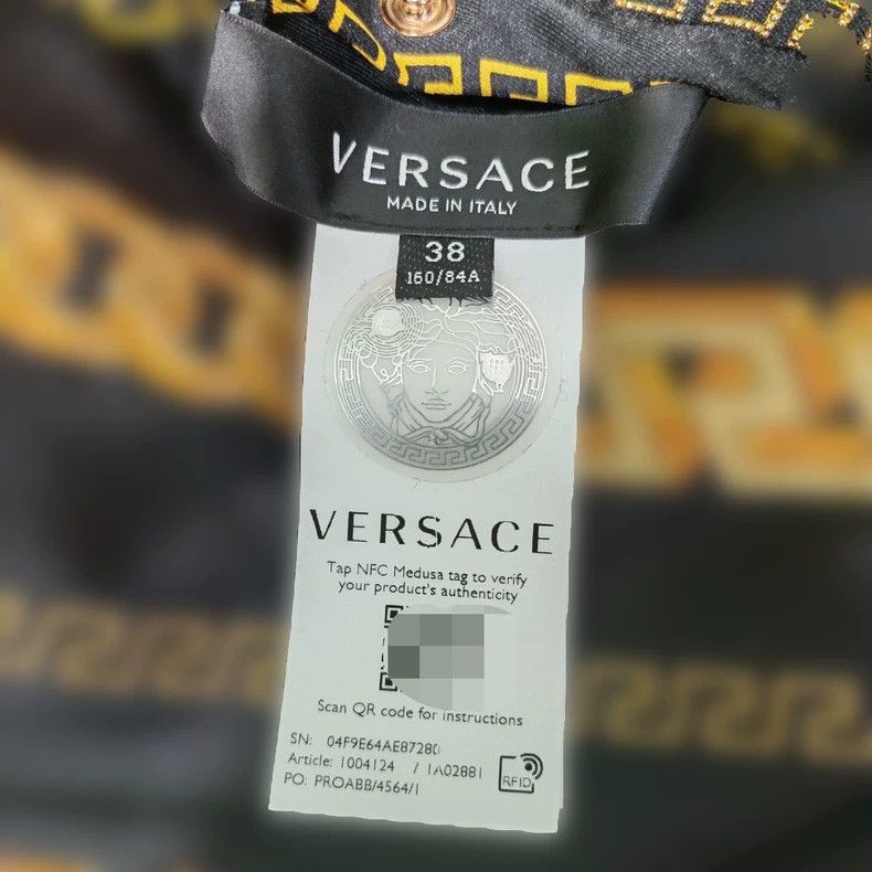 Versace Versace Black and gold double-sided cotton jacket with dia Size S / US 4 / IT 40 - 8 Thumbnail