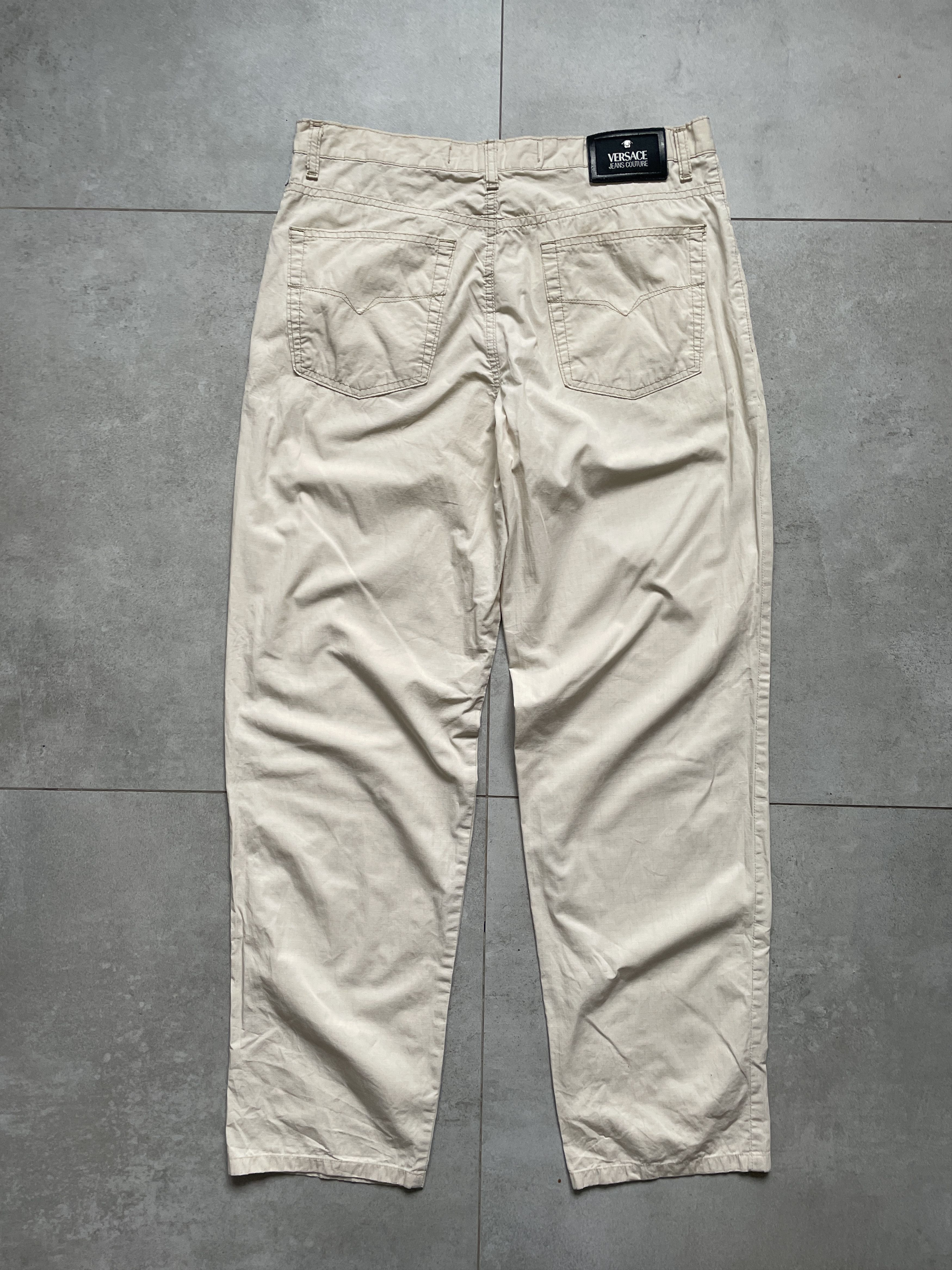 Versace Jeans Couture VERSACE JEANS COUTURE WIDE BEIGE CASUAL PANTS Size US 36 / EU 52 - 2 Thumbnail