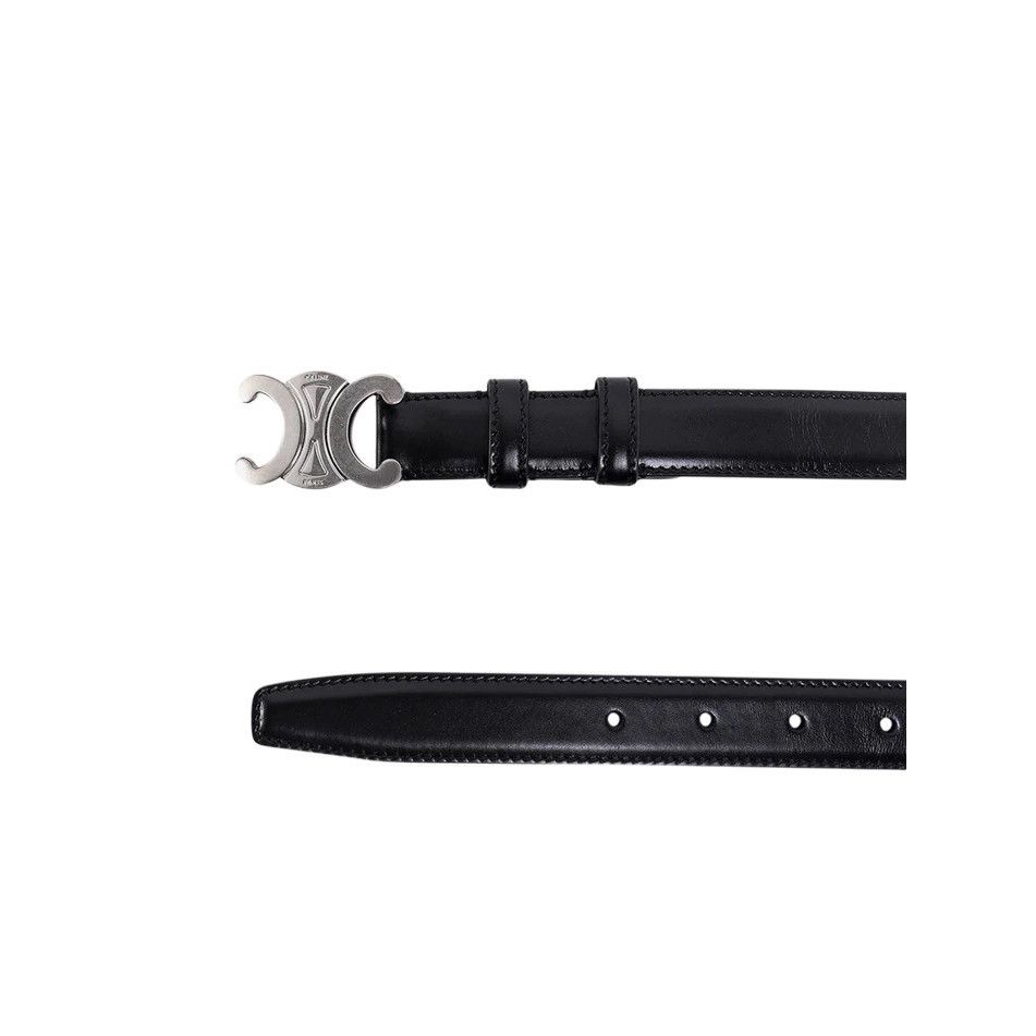 Celine CELINE $690 Medium Triomphe 25mm Belt New & Authentic (Men's Size ONE SIZE - 2 Thumbnail