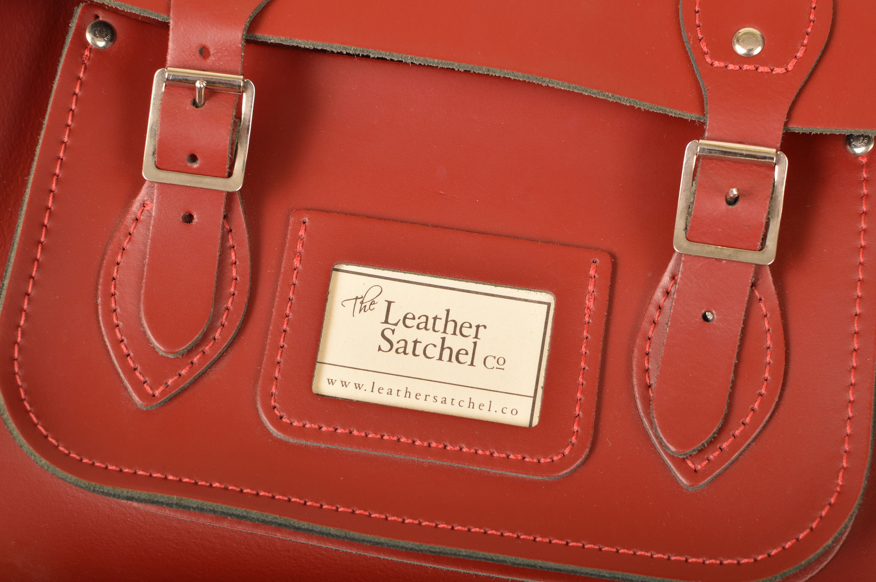Cambridge Satchel Company × Leather The Leather Satchel Company Classic Red Leather Satchel Size ONE SIZE - 3 Thumbnail