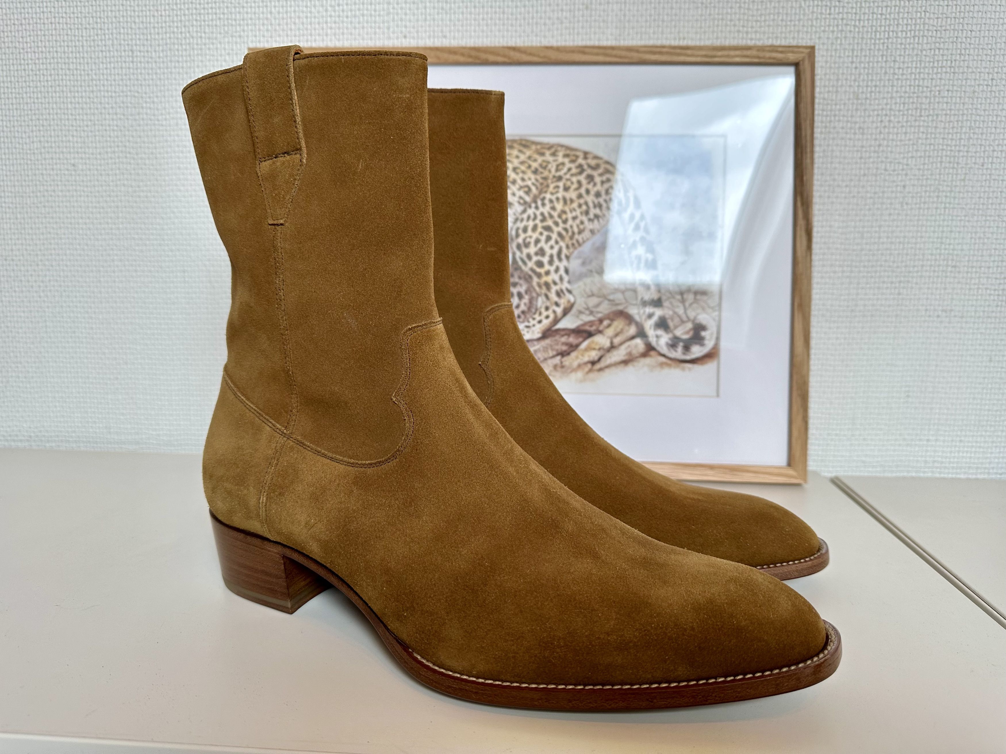 Hedi Slimane × Saint Laurent Paris AW13 OCHRE COWBOY WYATT ROCK BOOTS Size US 9 / EU 42 - 1 Thumbnail
