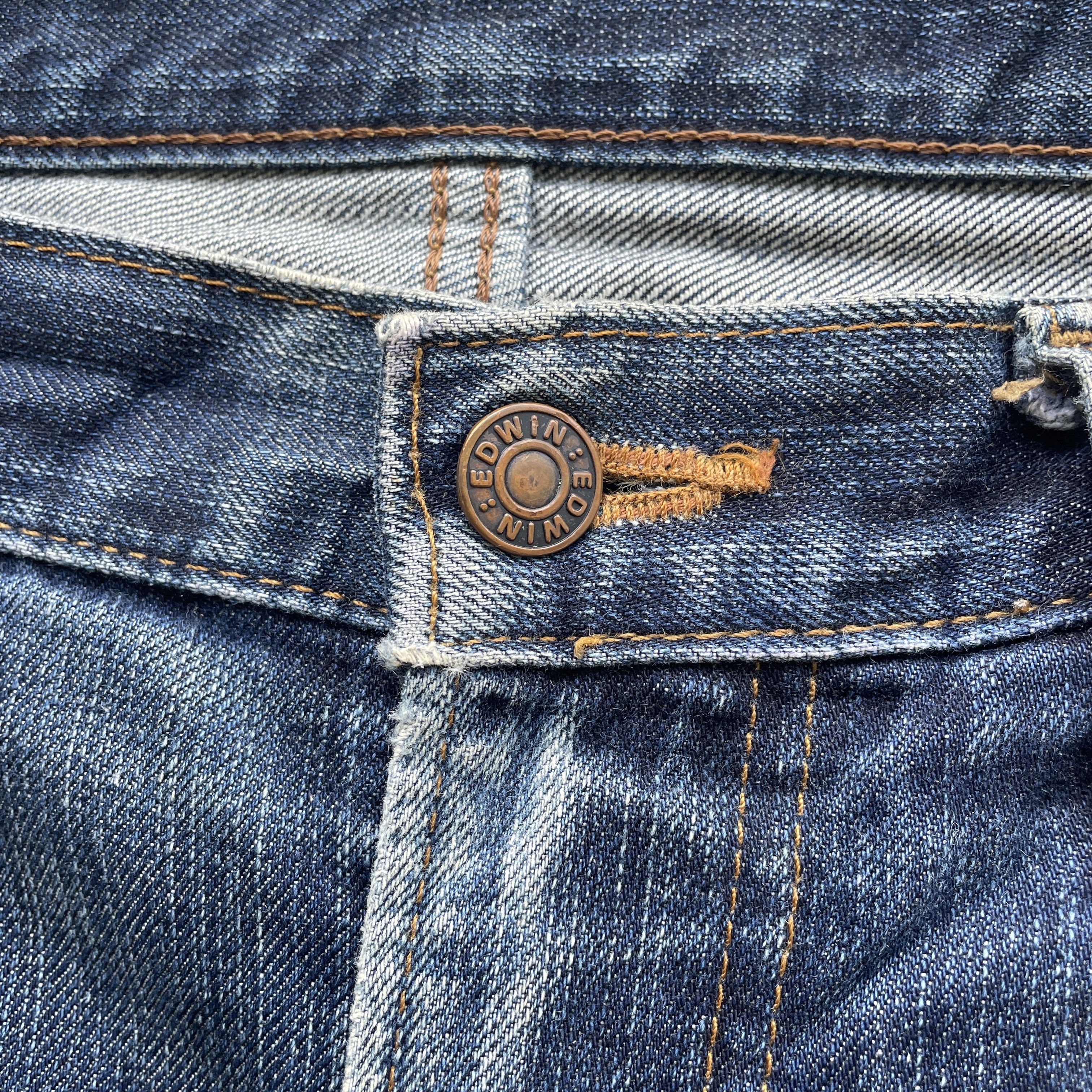 Edwin W42x29💥 Vintage Edwin 503z Denim Faded Jeans Pants Size US 42 / EU 58 - 6 Thumbnail