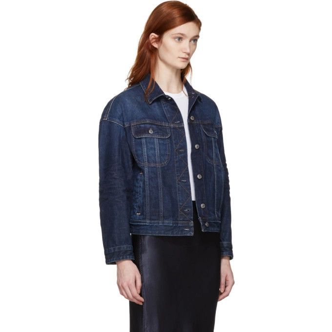 Acne Studios Acne Studios Bla Konst Dark Blue Lamp Denim Trucker Jacket Size M / US 6-8 / IT 42-44 - 3 Thumbnail