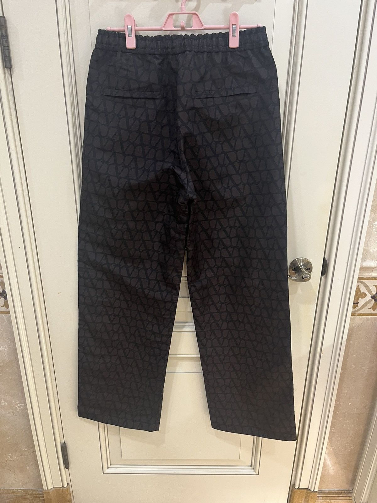 Valentino V logo print silk wide leg trousers.size44 Size US 30 / EU 46 - 8 Thumbnail