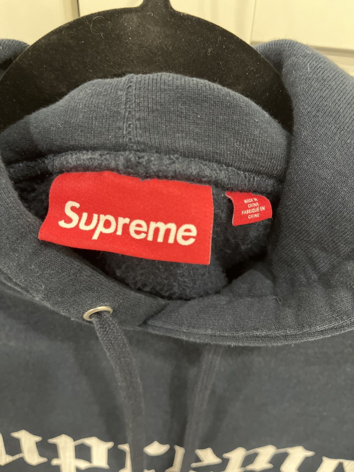 Supreme Supreme Navy Hoodie Size US M / EU 48-50 / 2 - 6 Thumbnail
