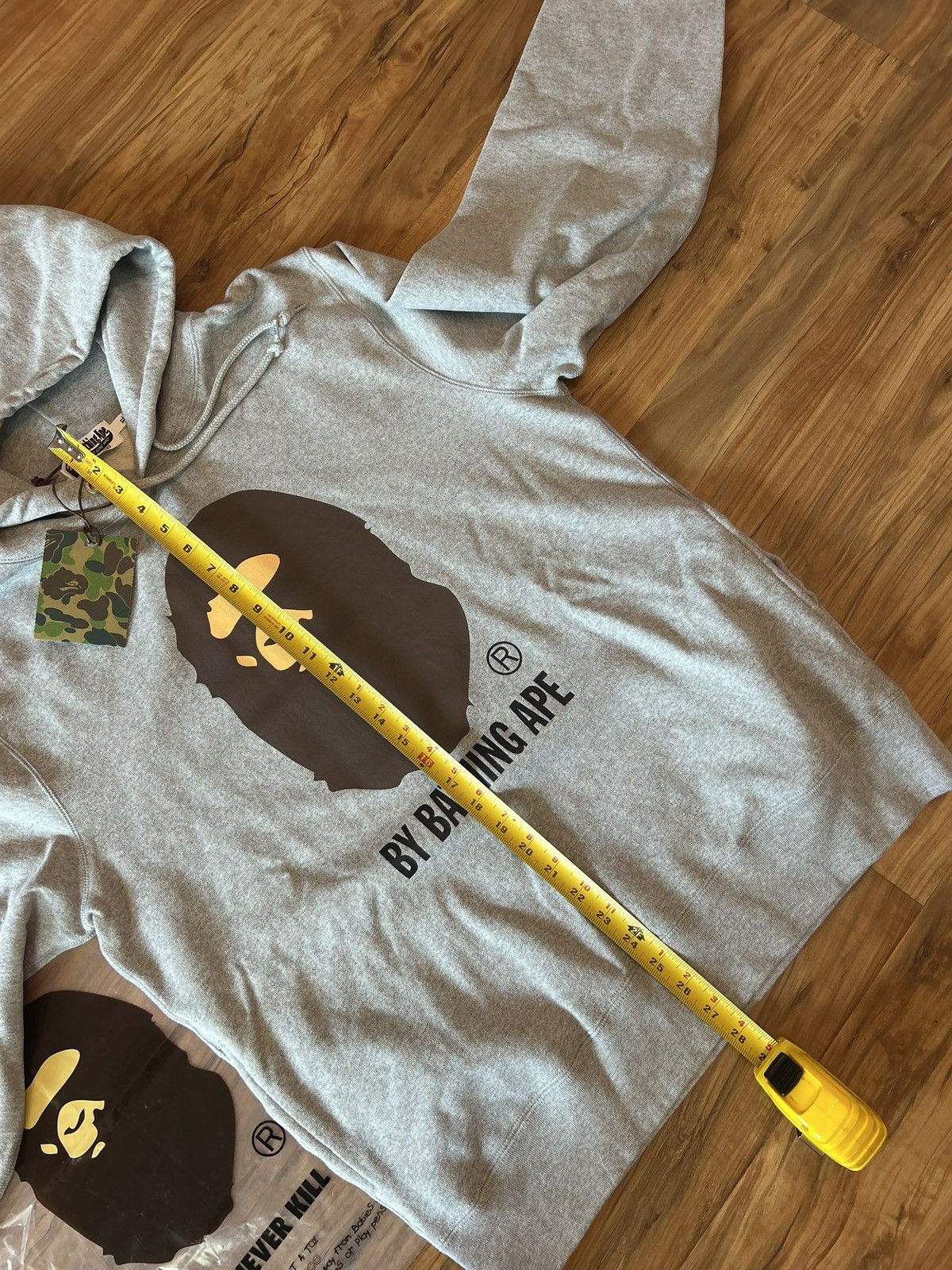 Bape NEW Bape Gray By Bathing Ape Face Pullover Hoodie Size US XL / EU 56 / 4 - 14 Thumbnail