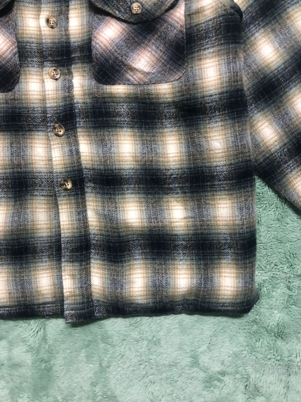 Japanese Brand Vtg Shadows Plaid Machope Mind Flannel Sherpa Lined Jacket Size US L / EU 52-54 / 3 - 8 Thumbnail