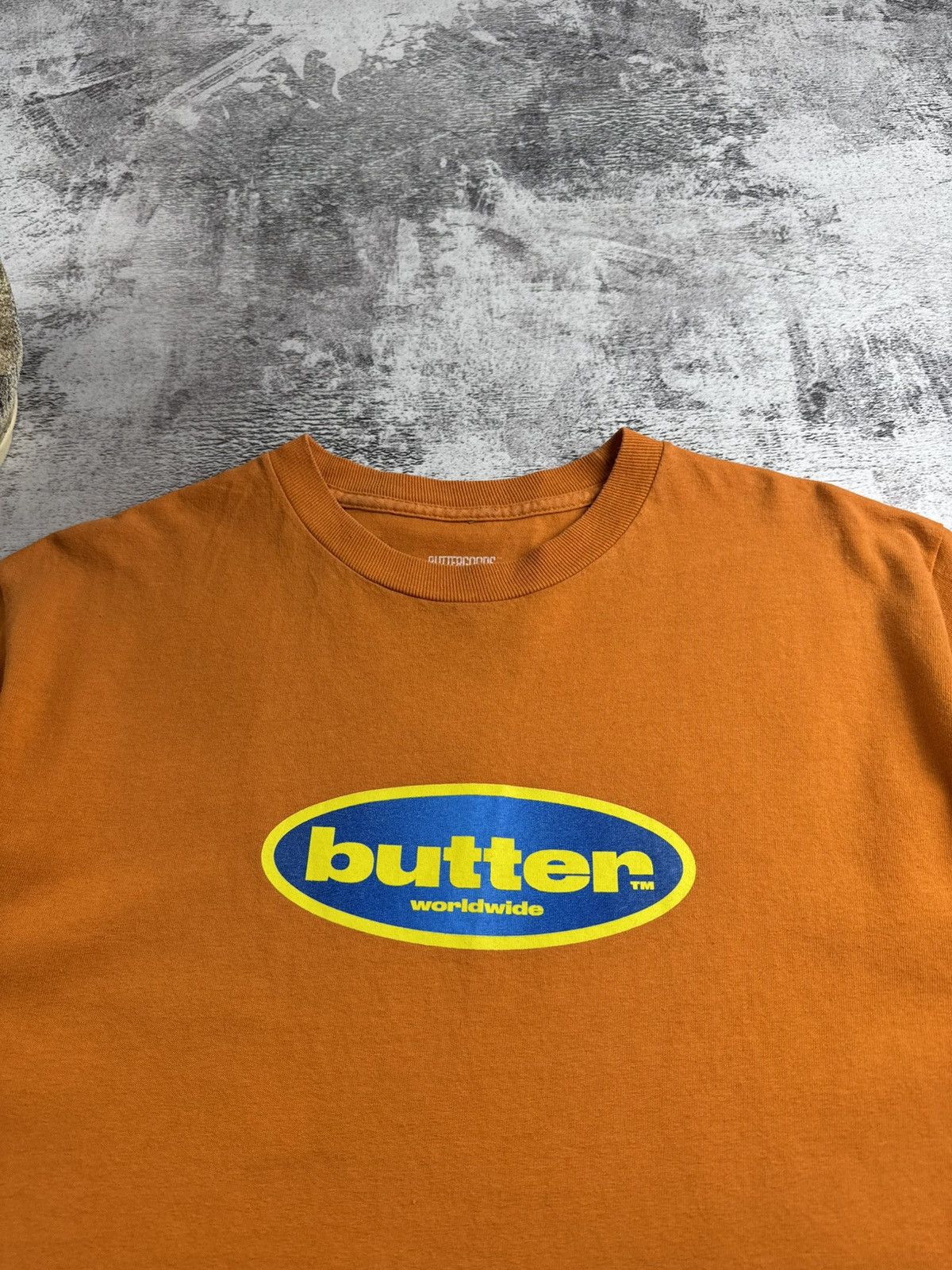 Butter Goods Butter Goods Surf Skate Rap USA Flag Hip Hop Rap Orange Skull Y2K T Shirt Tee Size US M / EU 48-50 / 2 - 6 Thumbnail
