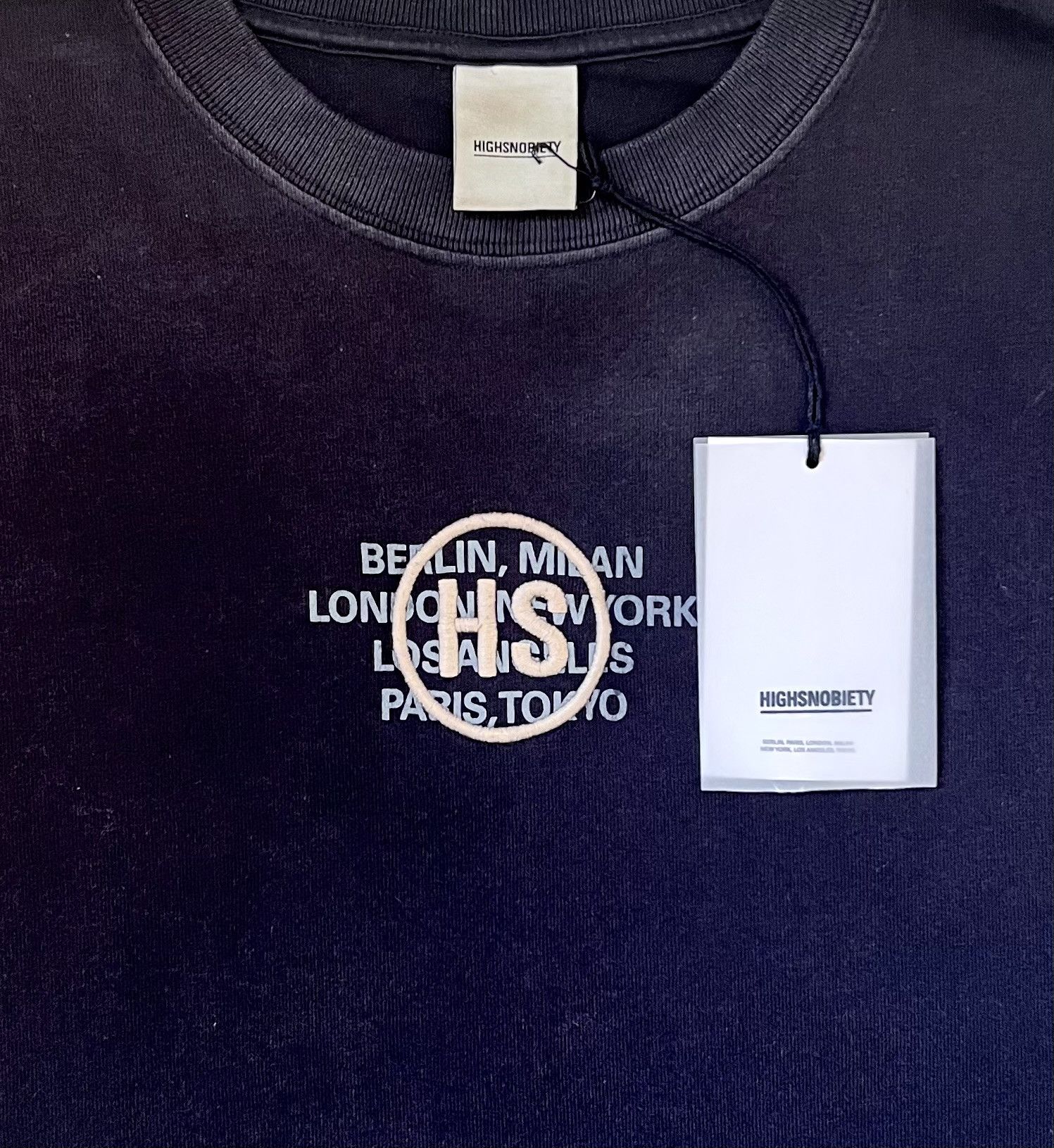 Highsnobiety Classic Heavy Black Embroidered T-Shirt Size L, Men's — image 3 of 6