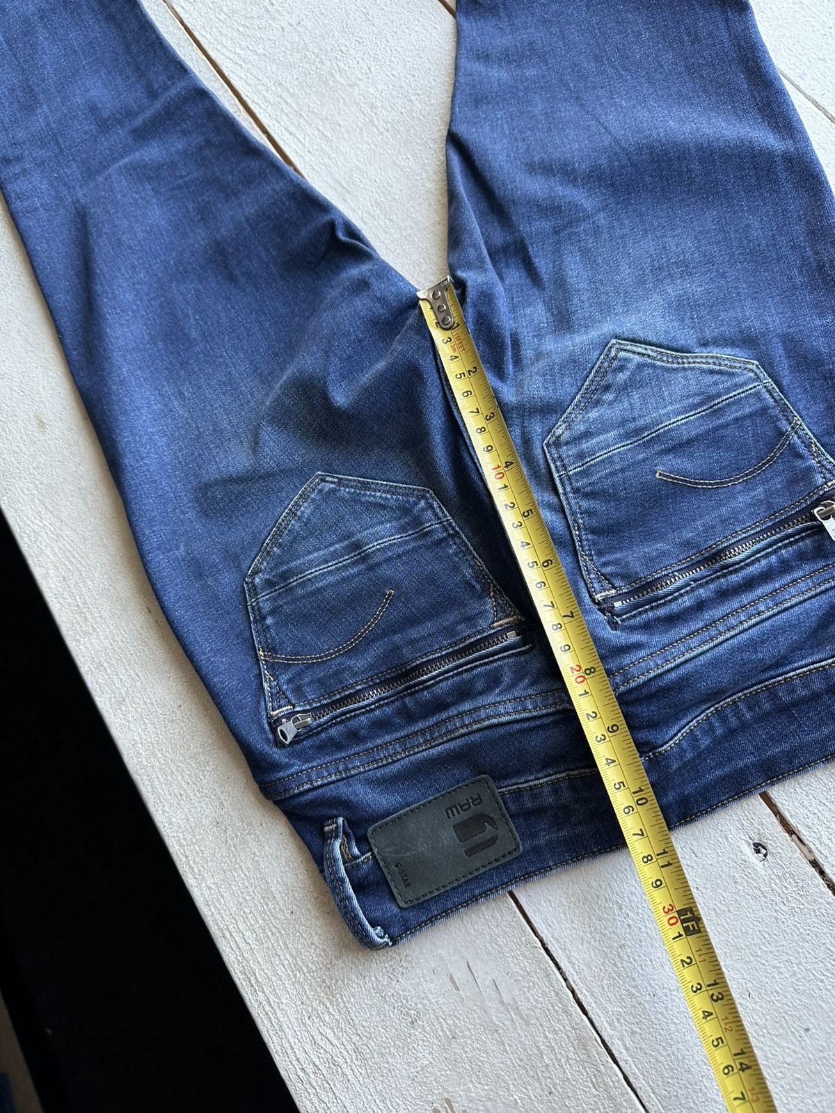 G-Star VNTG🚨G STAR RAW Jeans Washed Distressed Denim y2k Size 23" - 13 Thumbnail