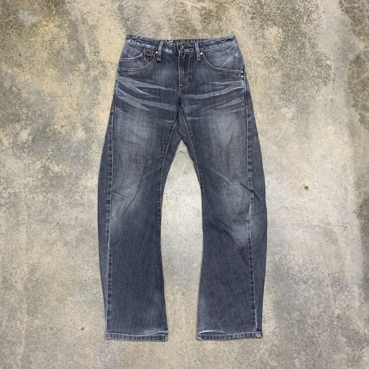 Edwin × Japanese Brand × Vintage Vintage Edwin Clawmark Fade Distressed Jean Size US 29 - 1 Thumbnail
