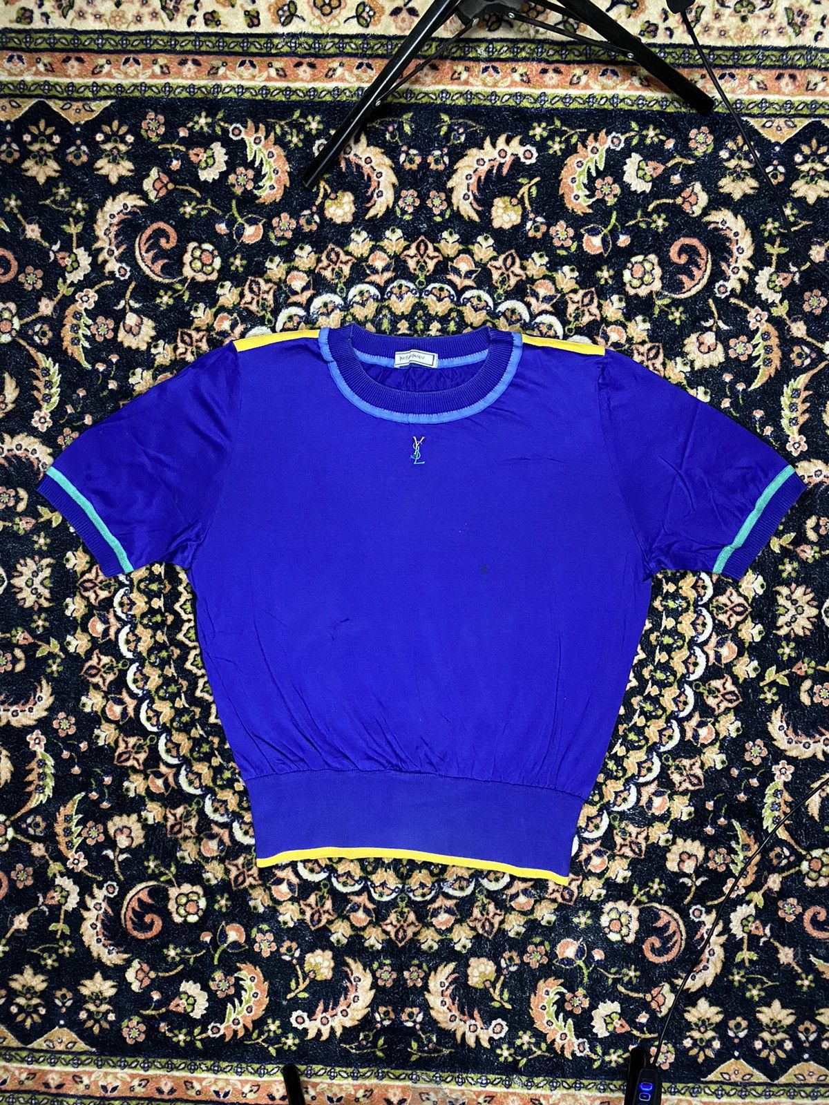 Yves Saint Laurent Vintage yves saint lauren paris knit t shirt Size US M / EU 48-50 / 2 - 1 Thumbnail