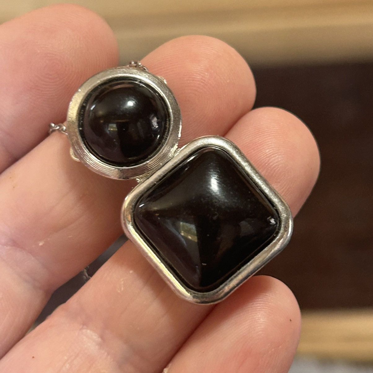 Handmade Handcrafted salvaged repurpose vintage jet black necklace Size ONE SIZE - 5 Thumbnail