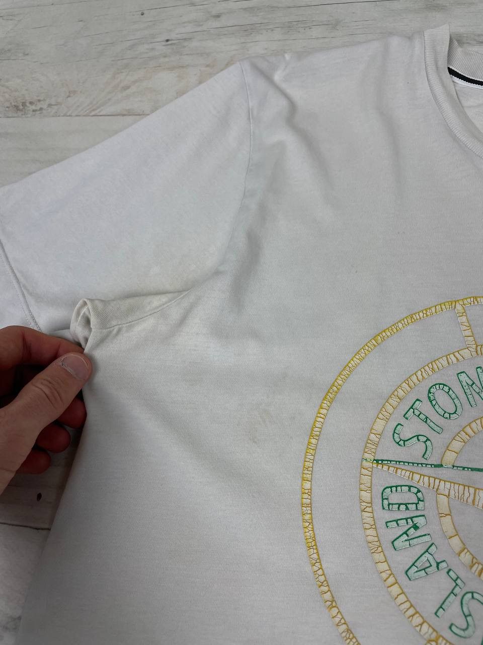 Stone Island Vintage Stone Island T Shirt Very Trashed Crezy Distressed Size US S / EU 44-46 / 1 - 8 Thumbnail