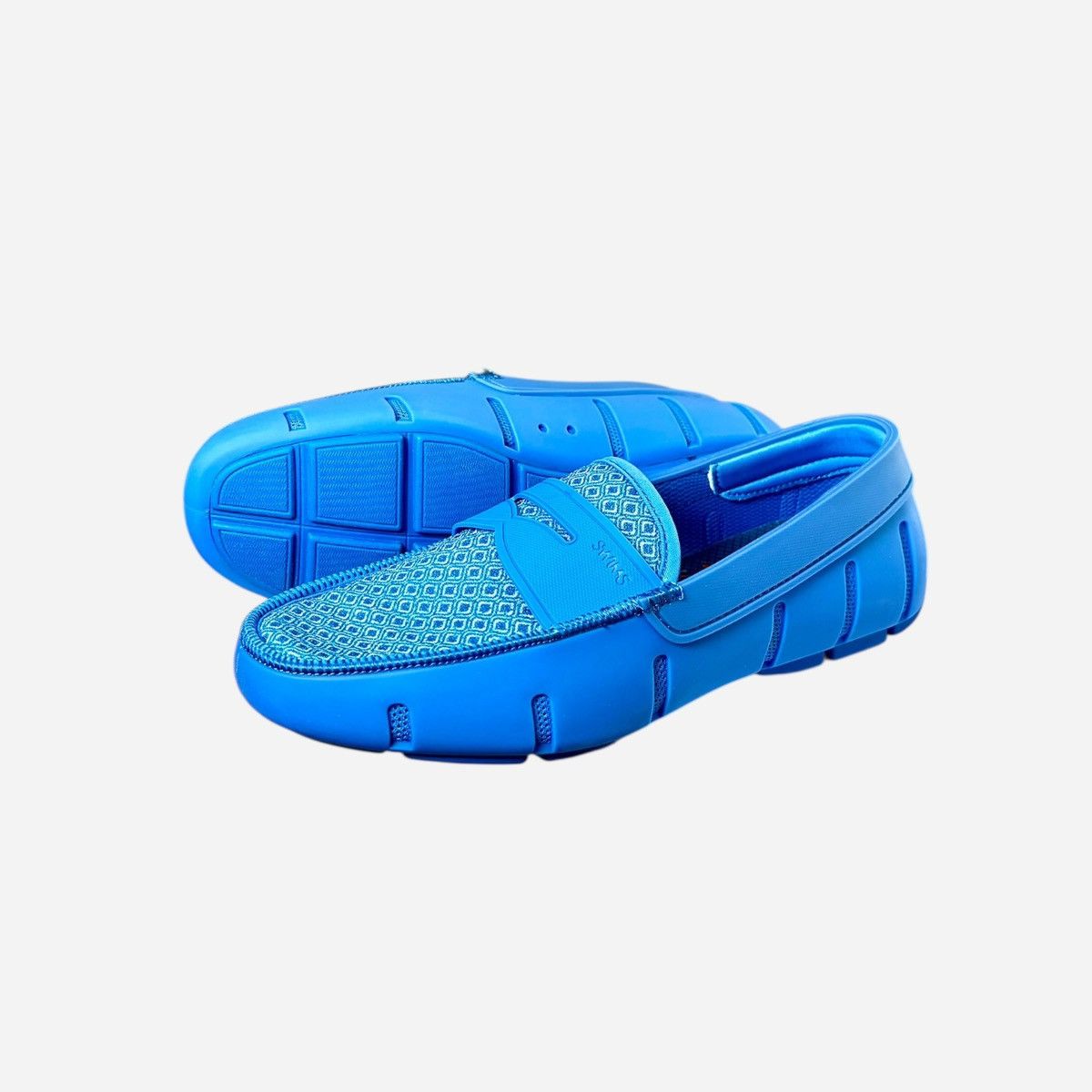 Swims Swims Unisex Wide Blue Rubber Penny Loafers Women’s sz 9 / M Size US 9 / IT 39 - 4 Thumbnail