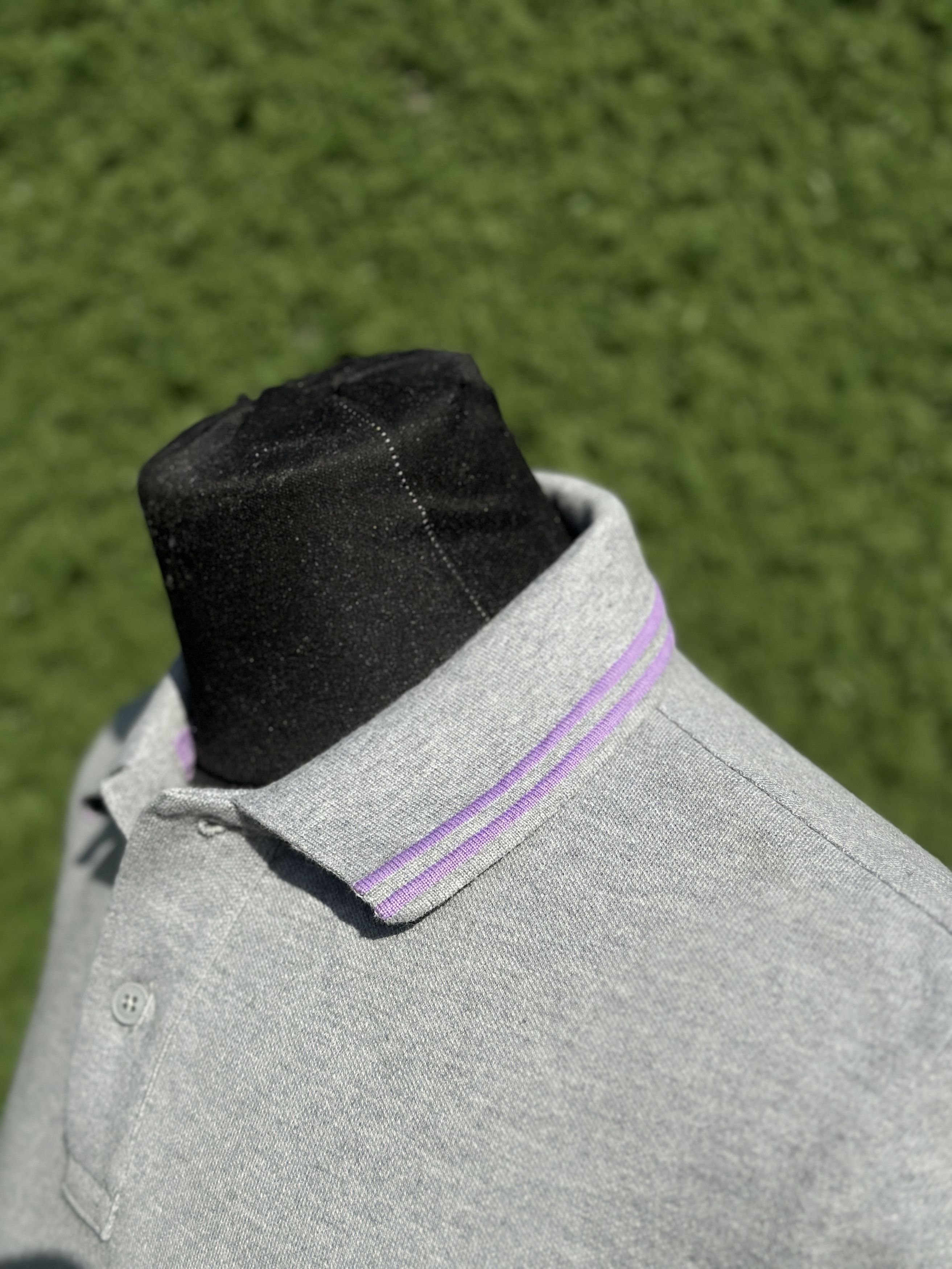 Moncler Moncler Classic Pique Polo Shirt Logo Patch Gray Size XL Size US XL / EU 56 / 4 - 8 Thumbnail