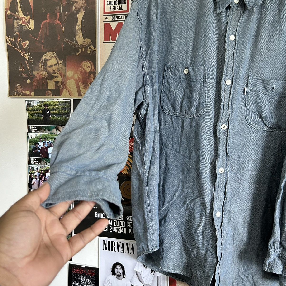 Vintage Vintage Synaps Hand Made Denim Button Down Long Sleeve Shirt Size US XL / EU 56 / 4 - 4 Thumbnail