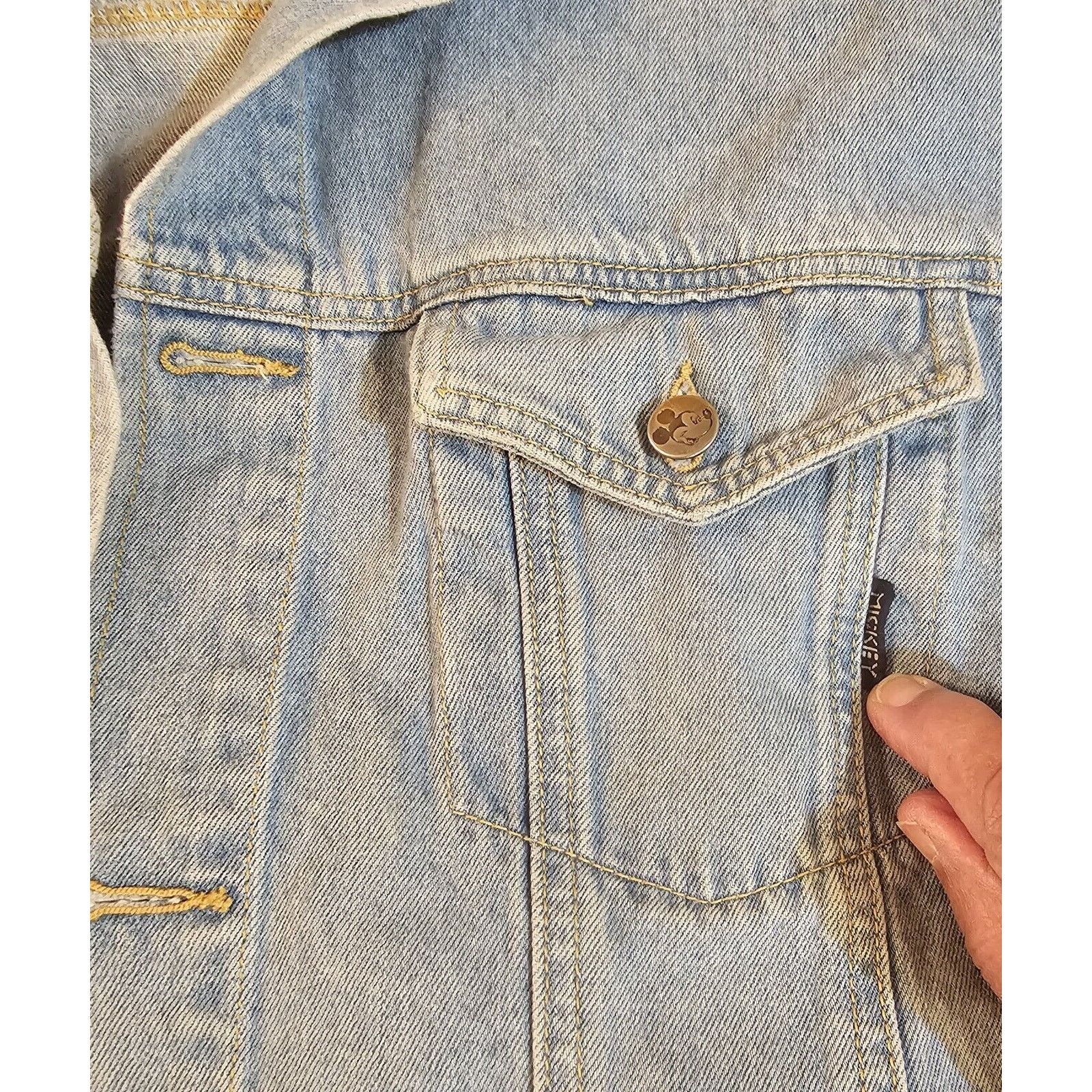 Mickey Mouse Mickey Minnie Mouse Vintage Denim Jacket Men's SZ Small Size S / US 4 / IT 40 - 4 Thumbnail